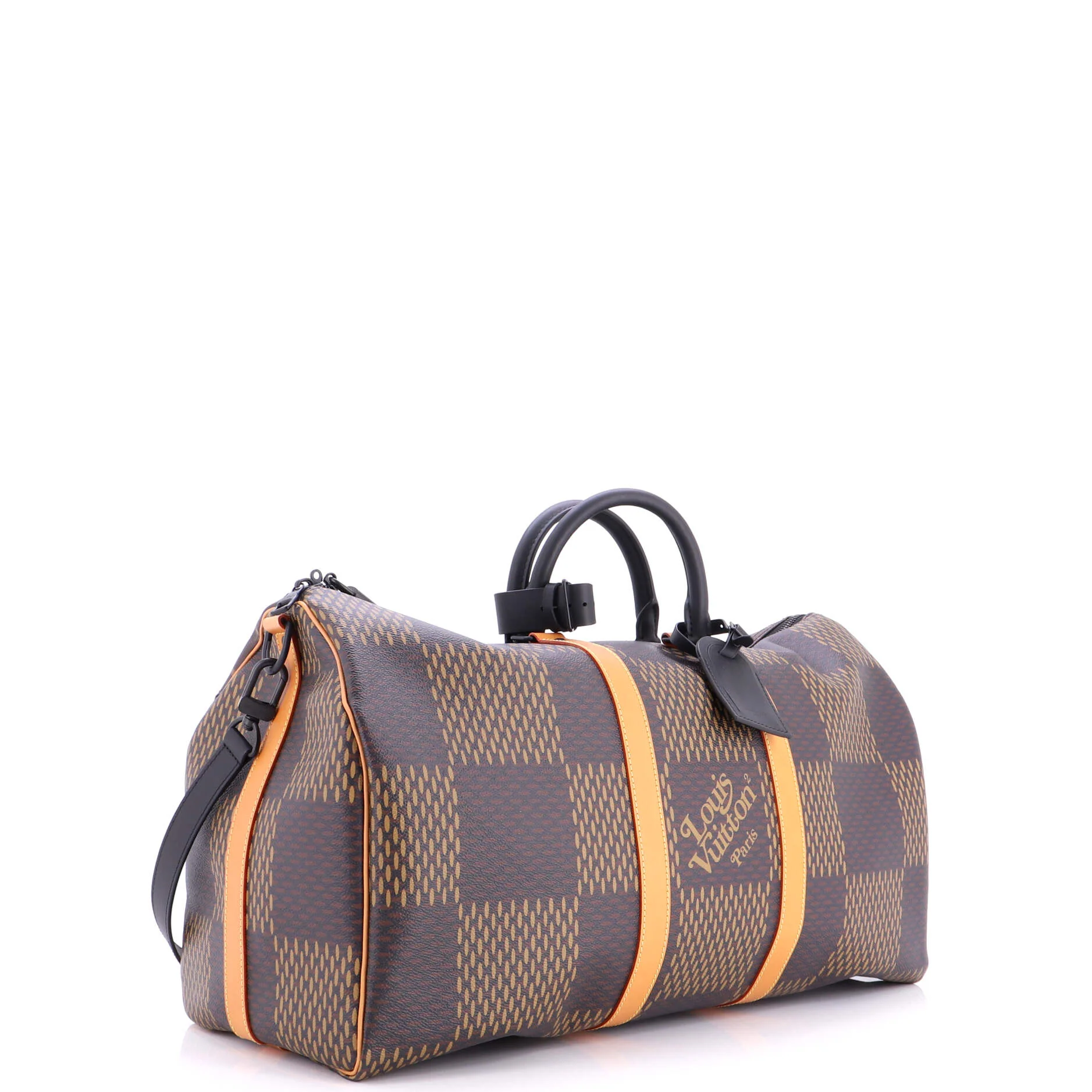 Nigo Keepall Bandouliere Bag Limited Edition Giant Damier and Monogram Canvas 50 - Image 2