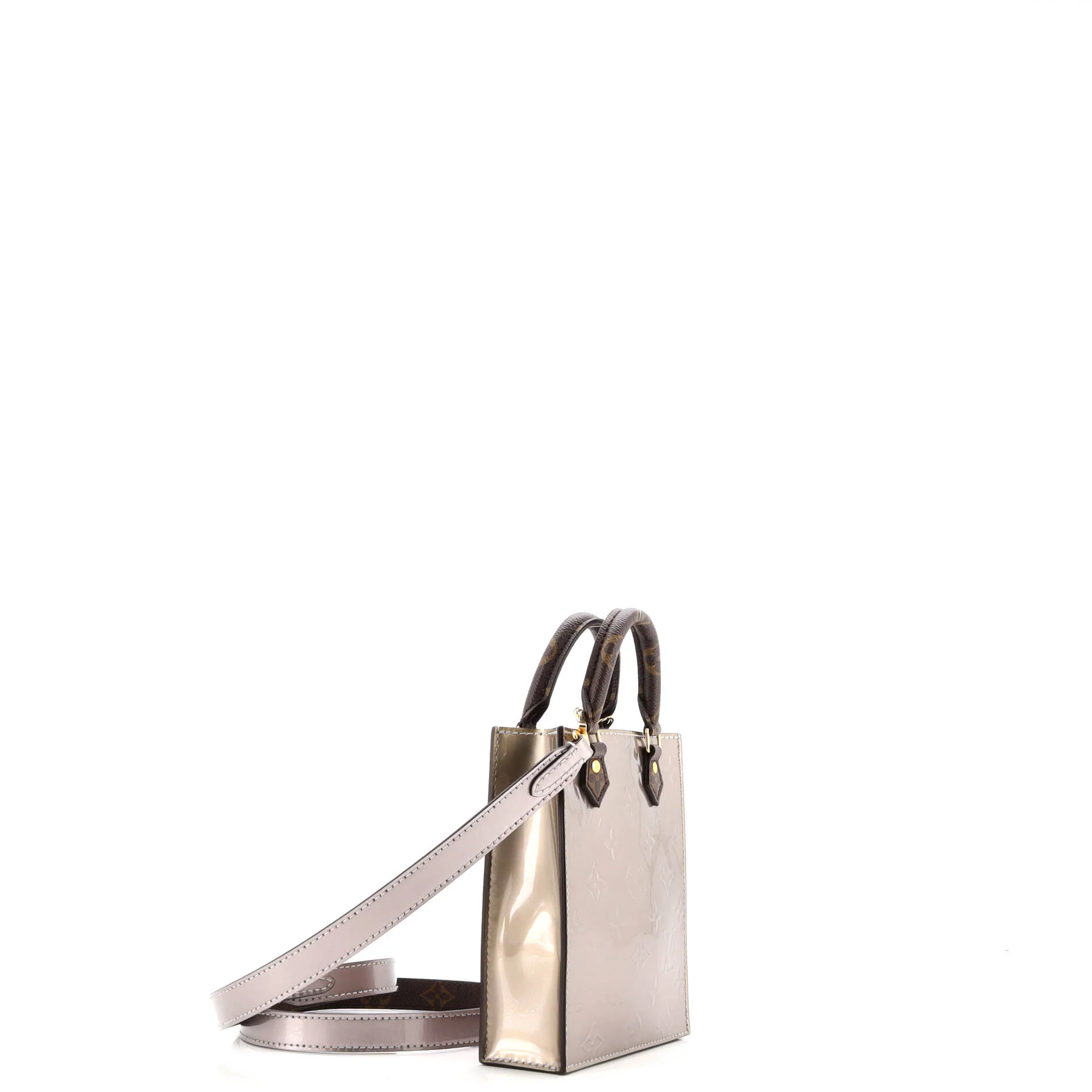 Petit Sac Plat Bag Monogram Vernis with Monogram Canvas - Image 2