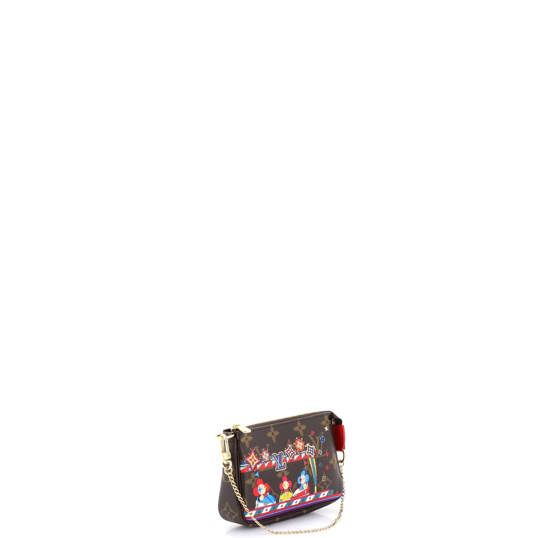 Pochette Accessoires Limited Edition Vivienne Xmas Monogram Canvas Mini - Image 2