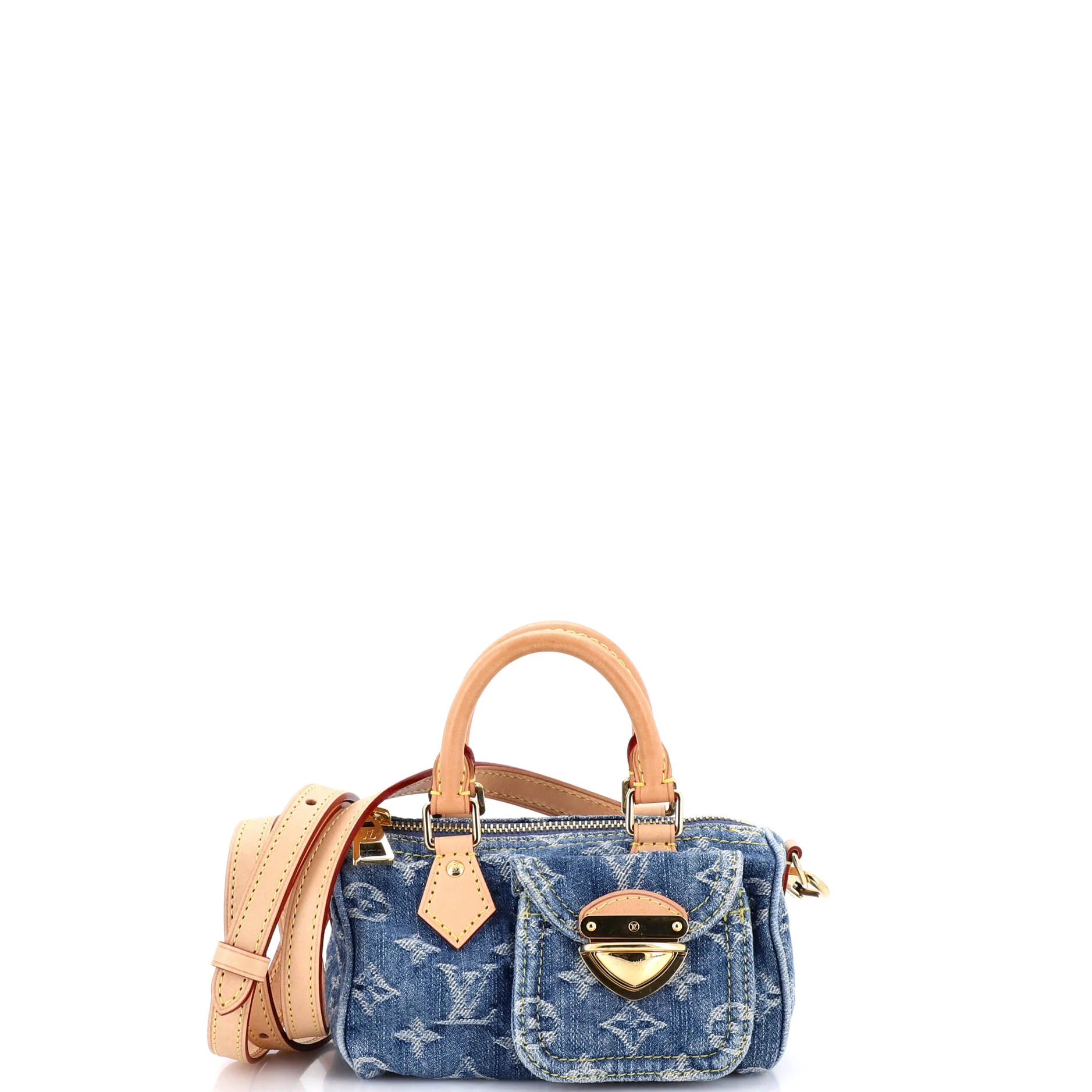 Speedy Bandouliere NM Bag Monogram Denim Nano