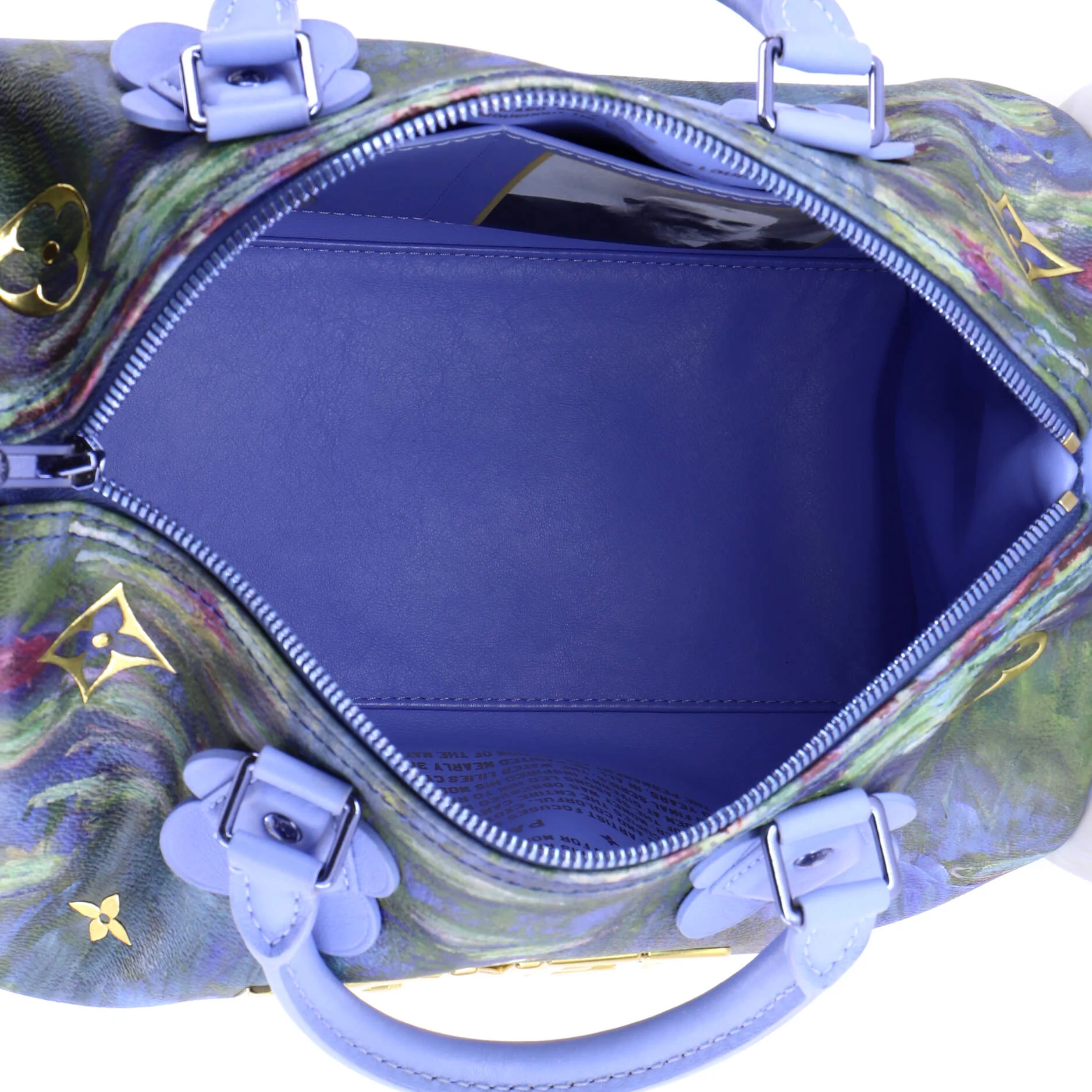 Speedy Handbag Limited Edition Jeff Koons Monet Print Canvas 30 - Image 5