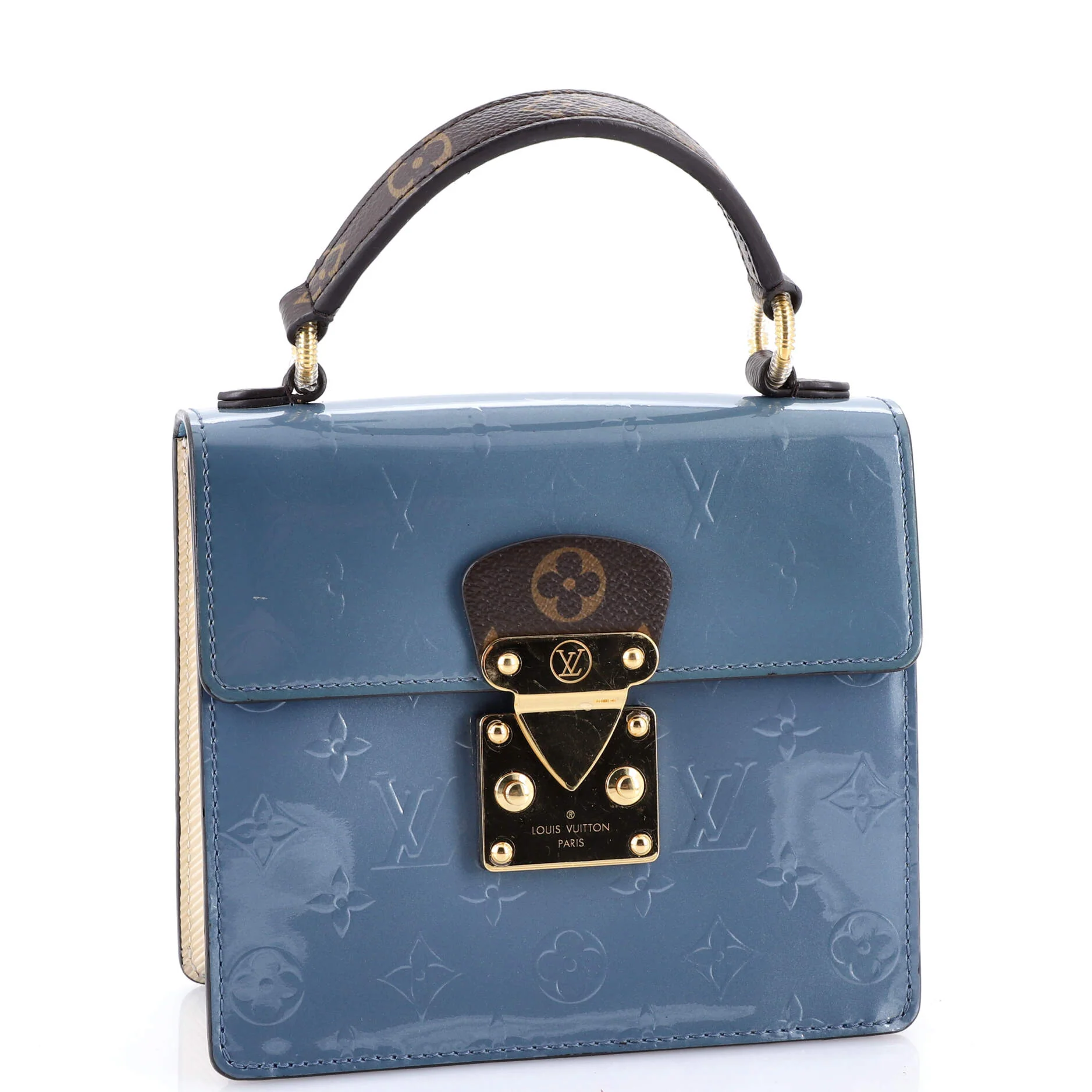Spring Street NM Handbag Monogram Vernis with Monogram Canvas and Epi Leather - Image 2