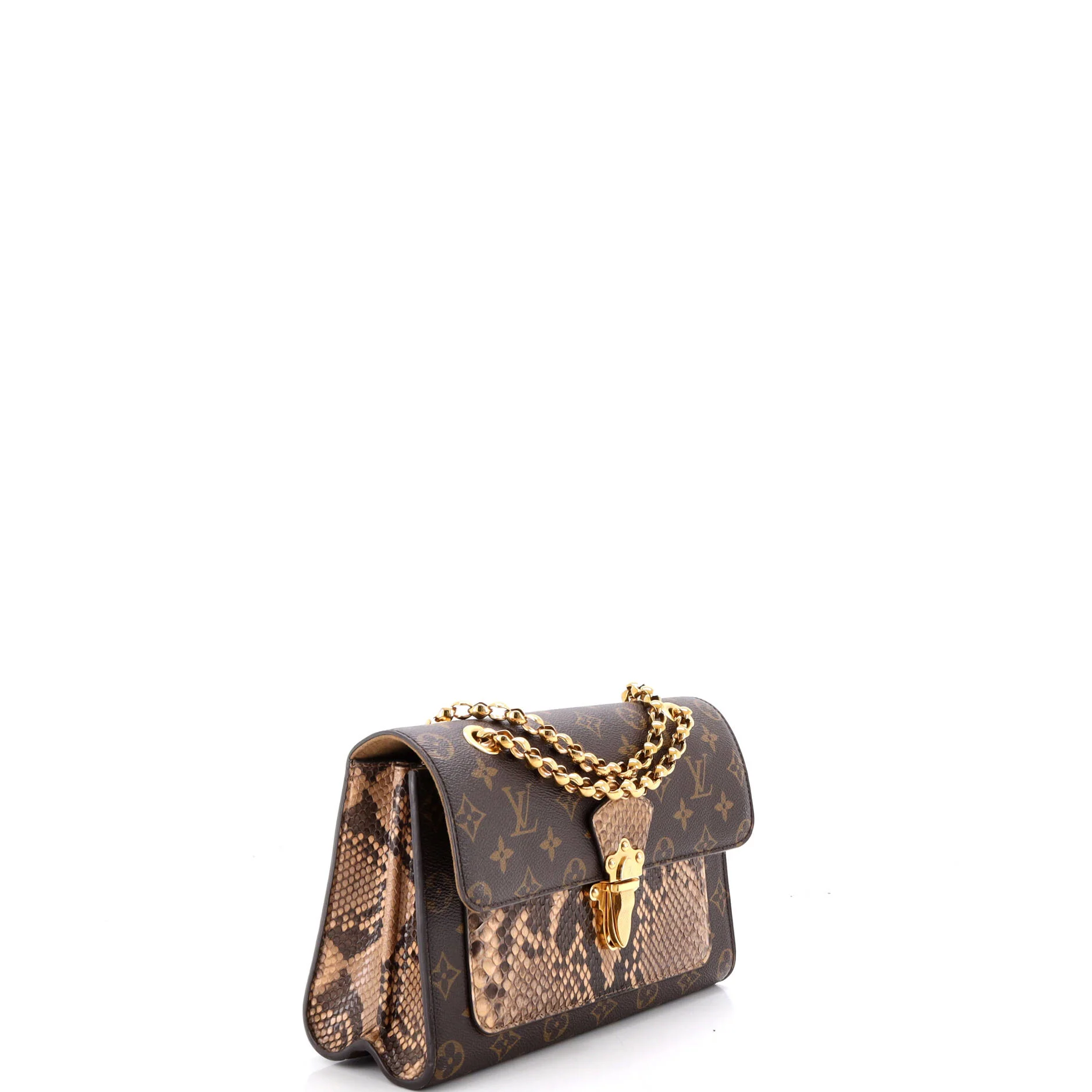 Victoire Handbag Monogram Canvas and Python - Image 2