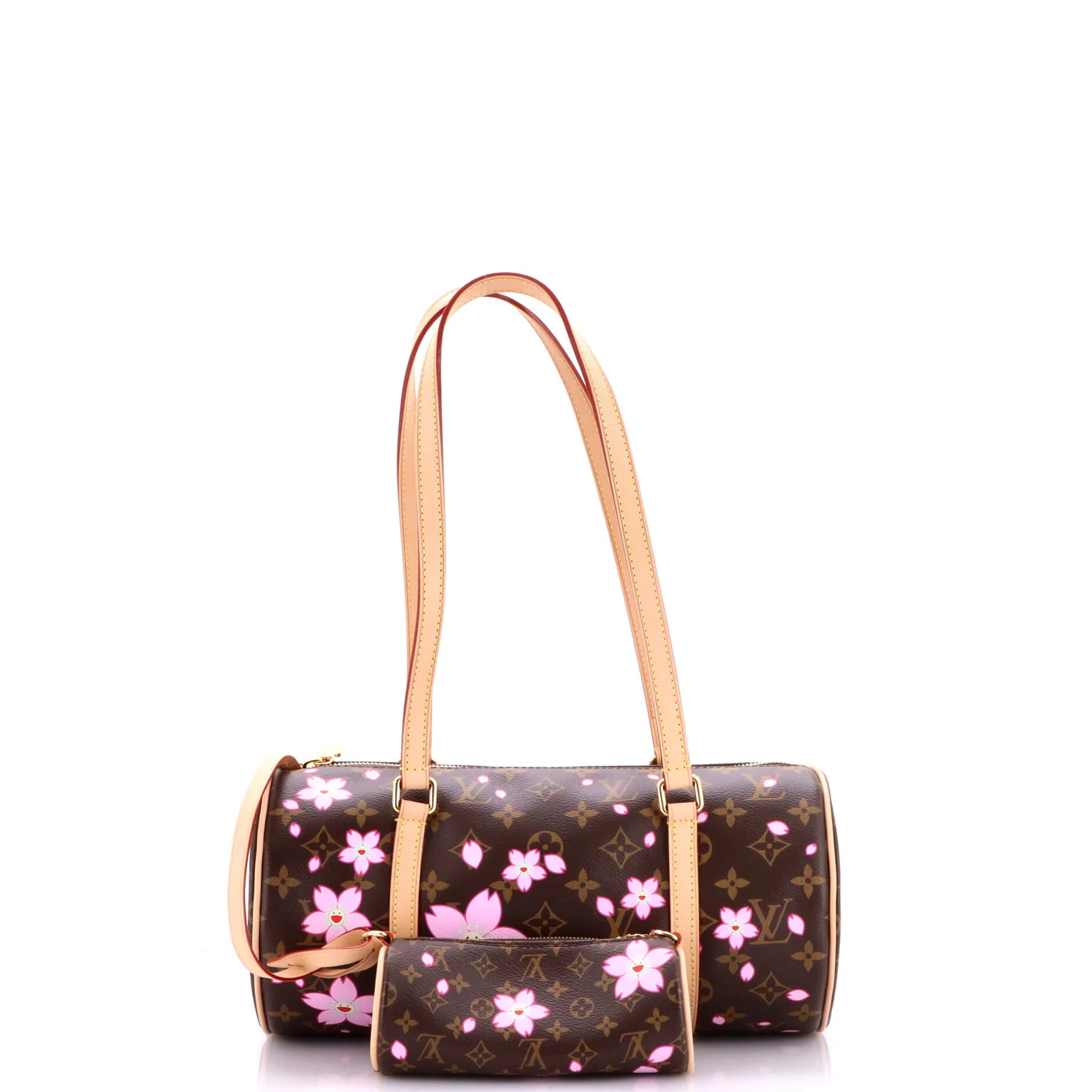x Takashi Murakami Papillon Handbag Limited Edition Cherry Blossom Monogram - Image 2