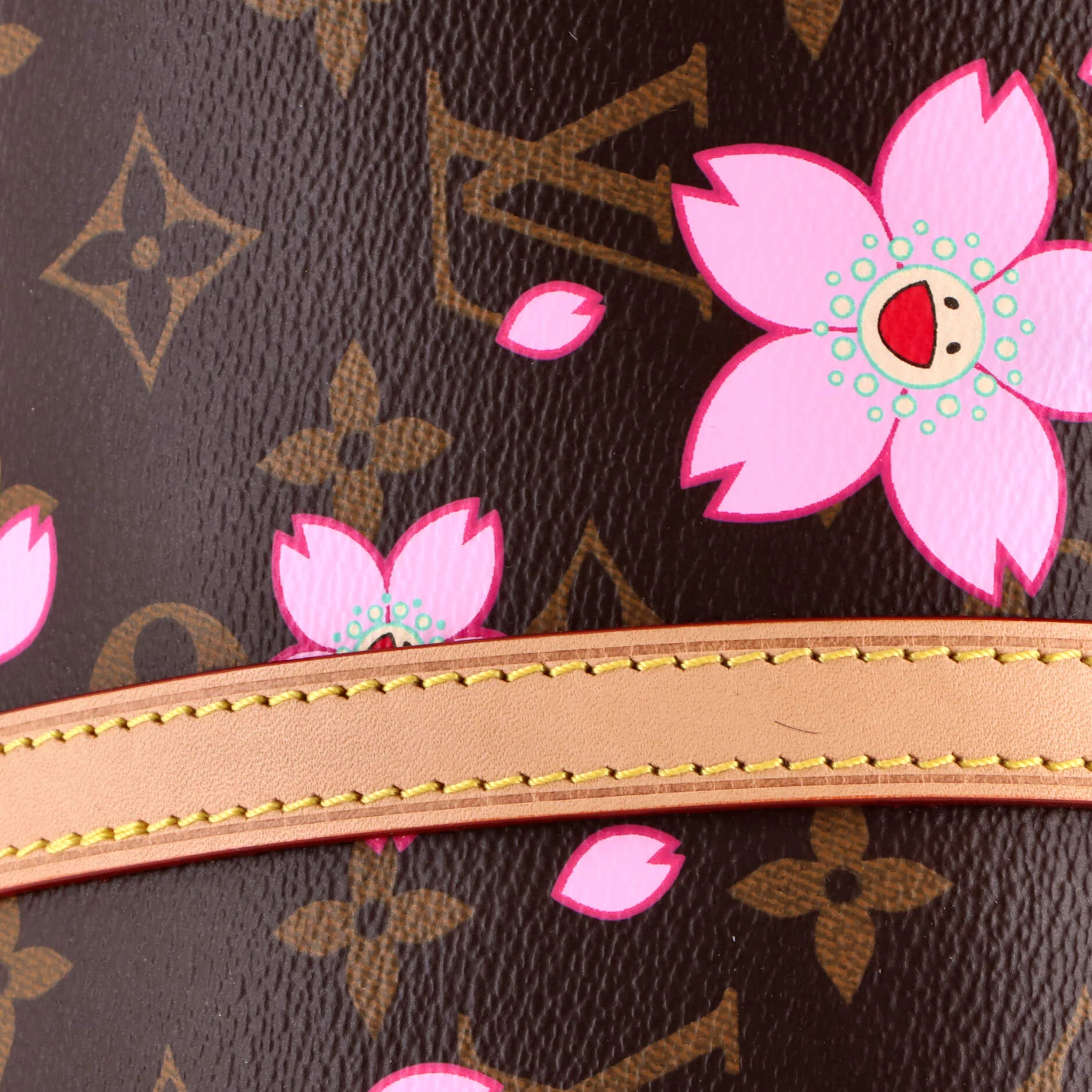 x Takashi Murakami Papillon Handbag Limited Edition Cherry Blossom Monogram - Image 7