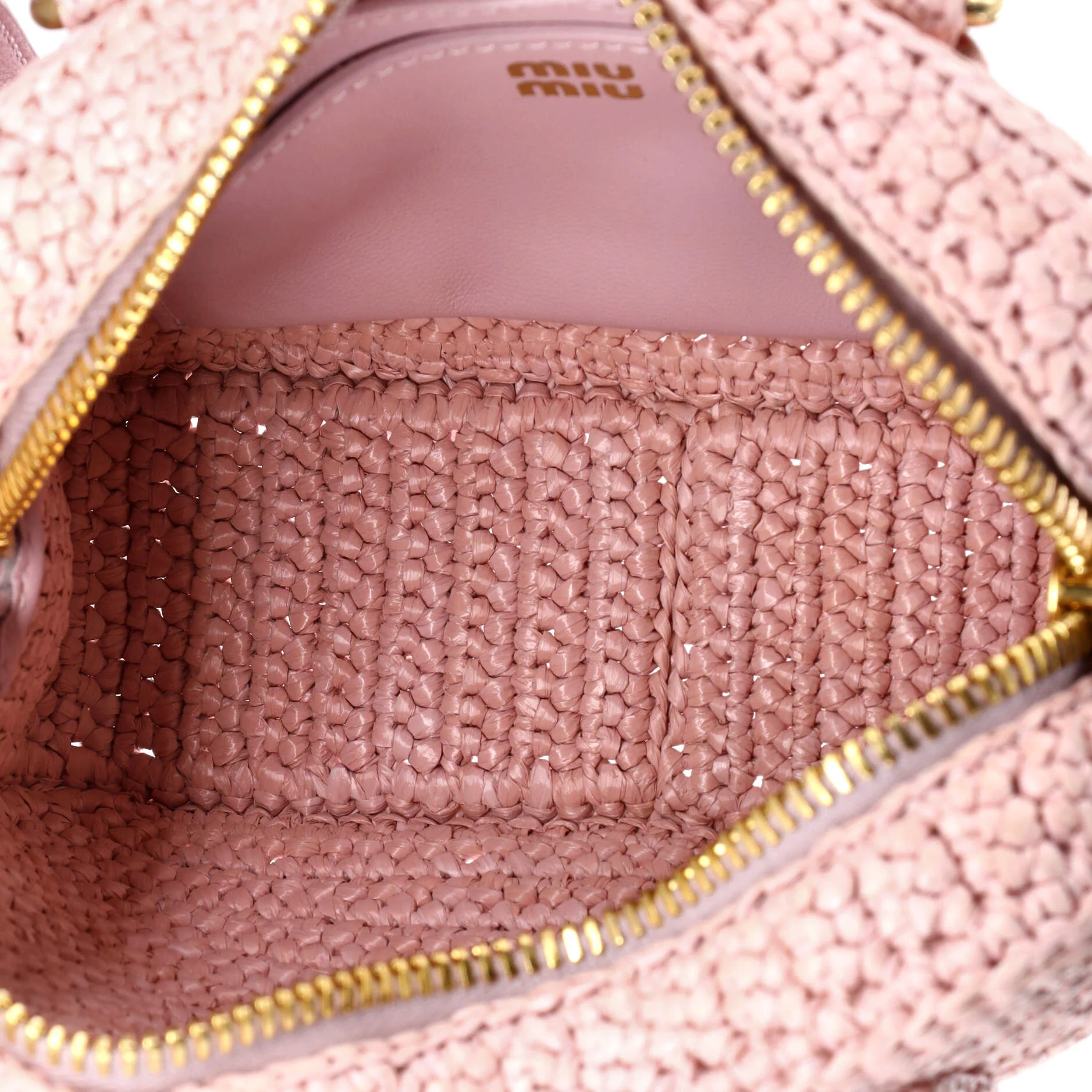 Arcadie Top Handle Bag Crochet Raffia Small - Image 5