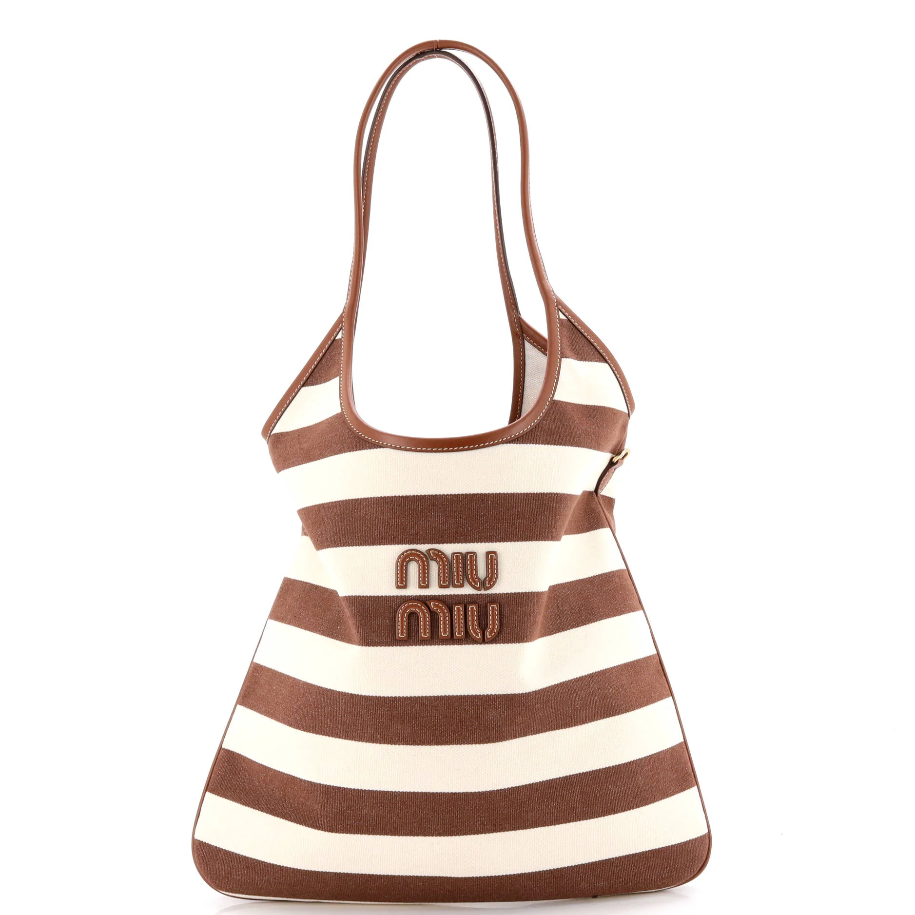 Ivy Hobo Bag Striped Canvas Tall