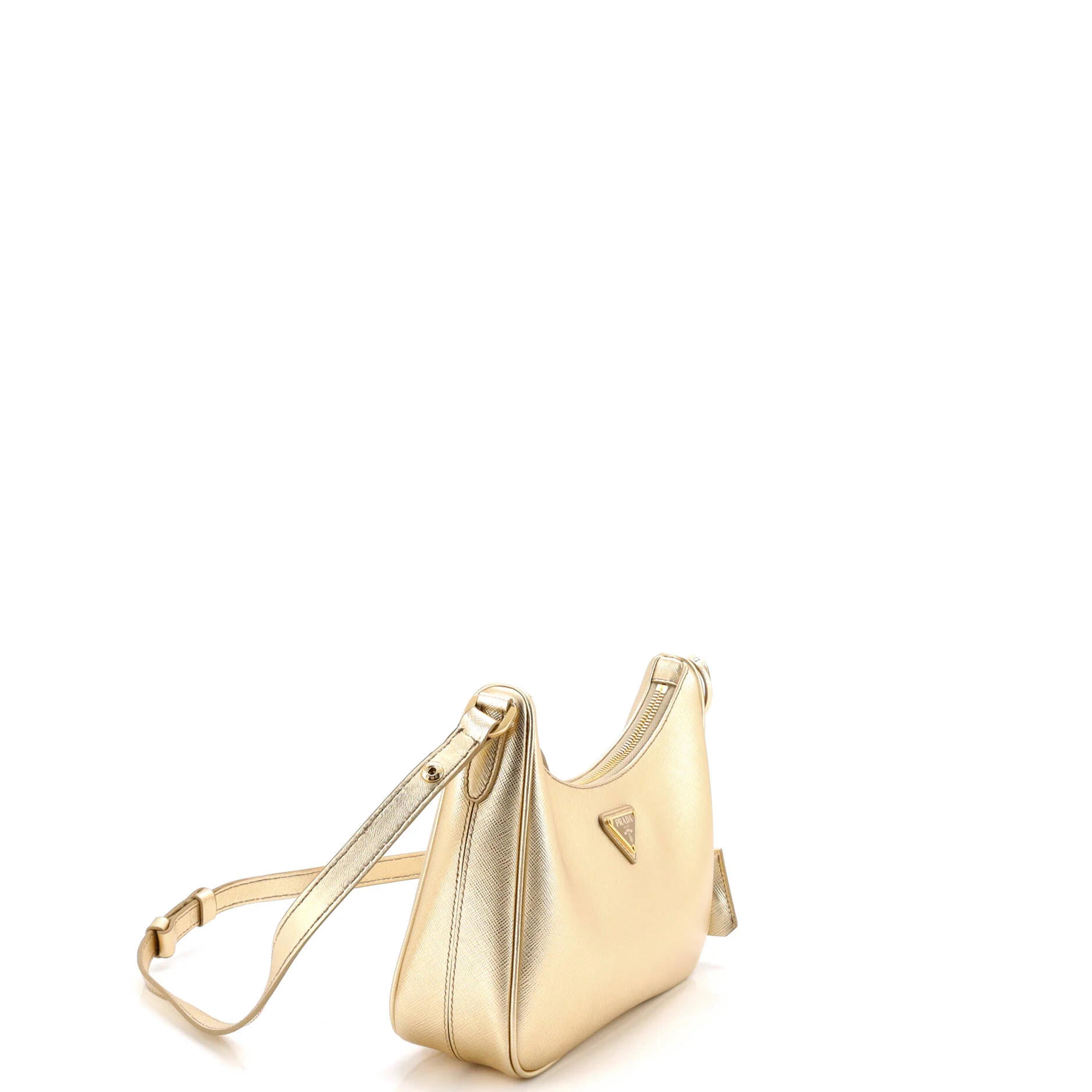 Adjustable Handle Zip Hobo Saffiano Leather Mini - Image 2