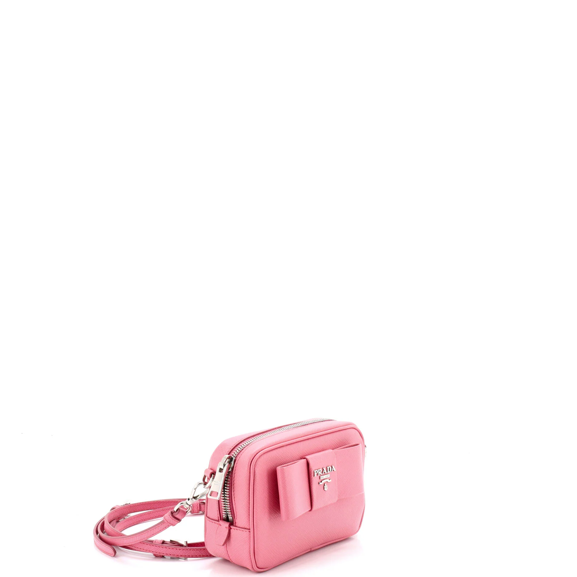 Bow Camera Crossbody Bag Saffiano Leather Mini - Image 2