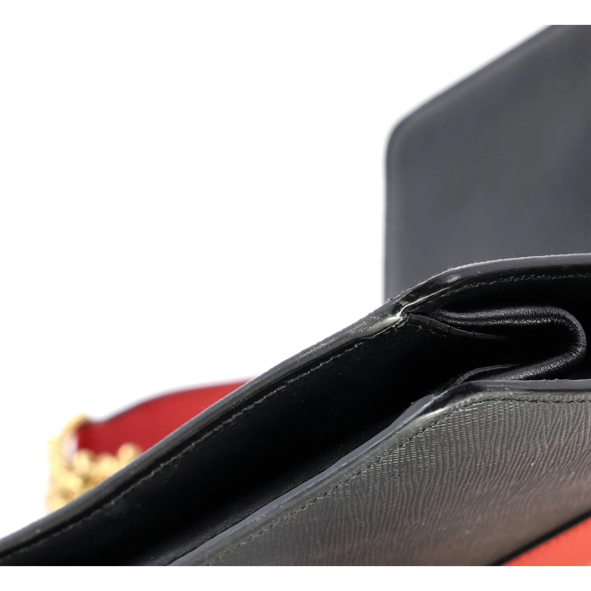 Chain Flap Bag Saffiano Leather Small - Image 7
