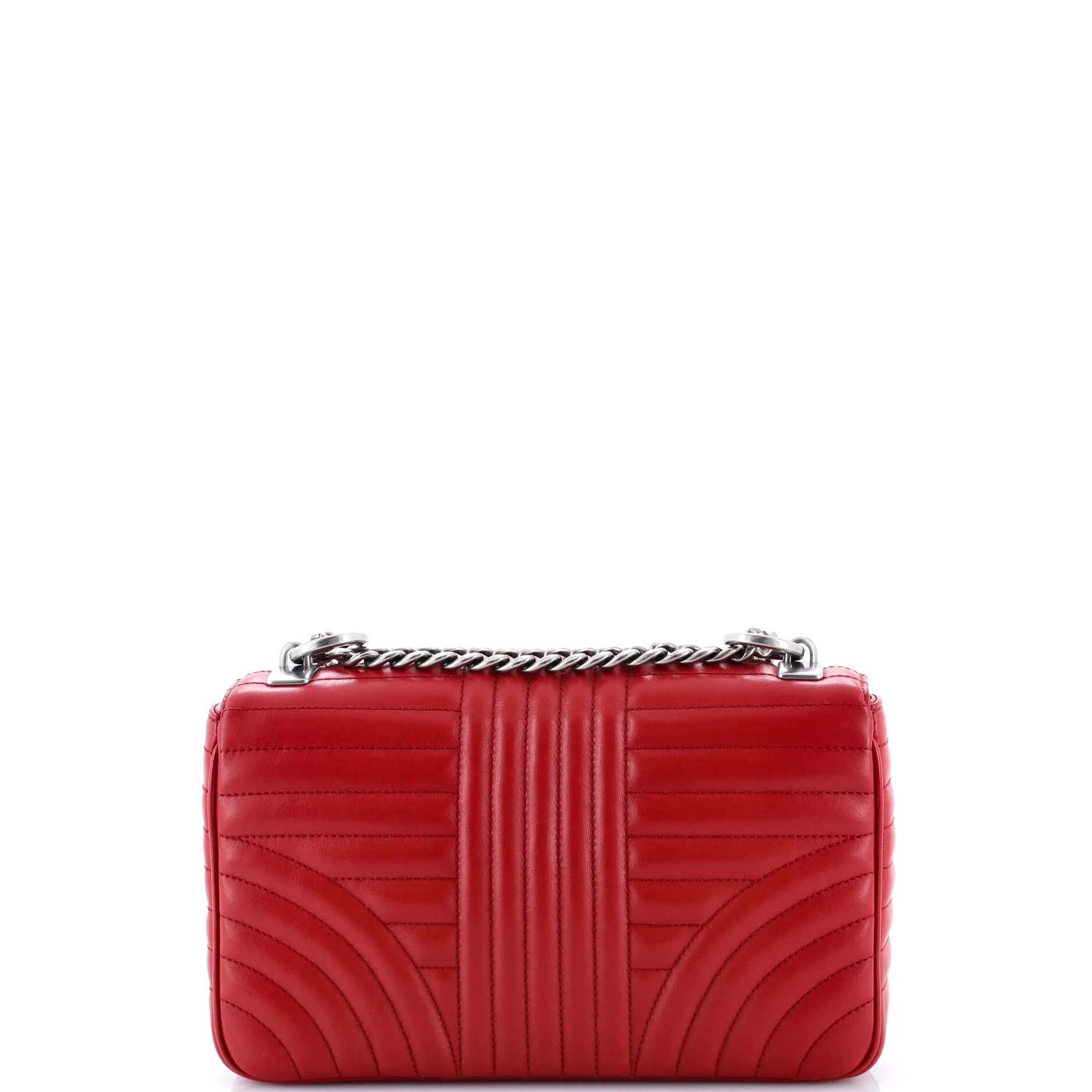 Chain Flap Shoulder Bag Diagramme Quilted Leather Medium - Image 3