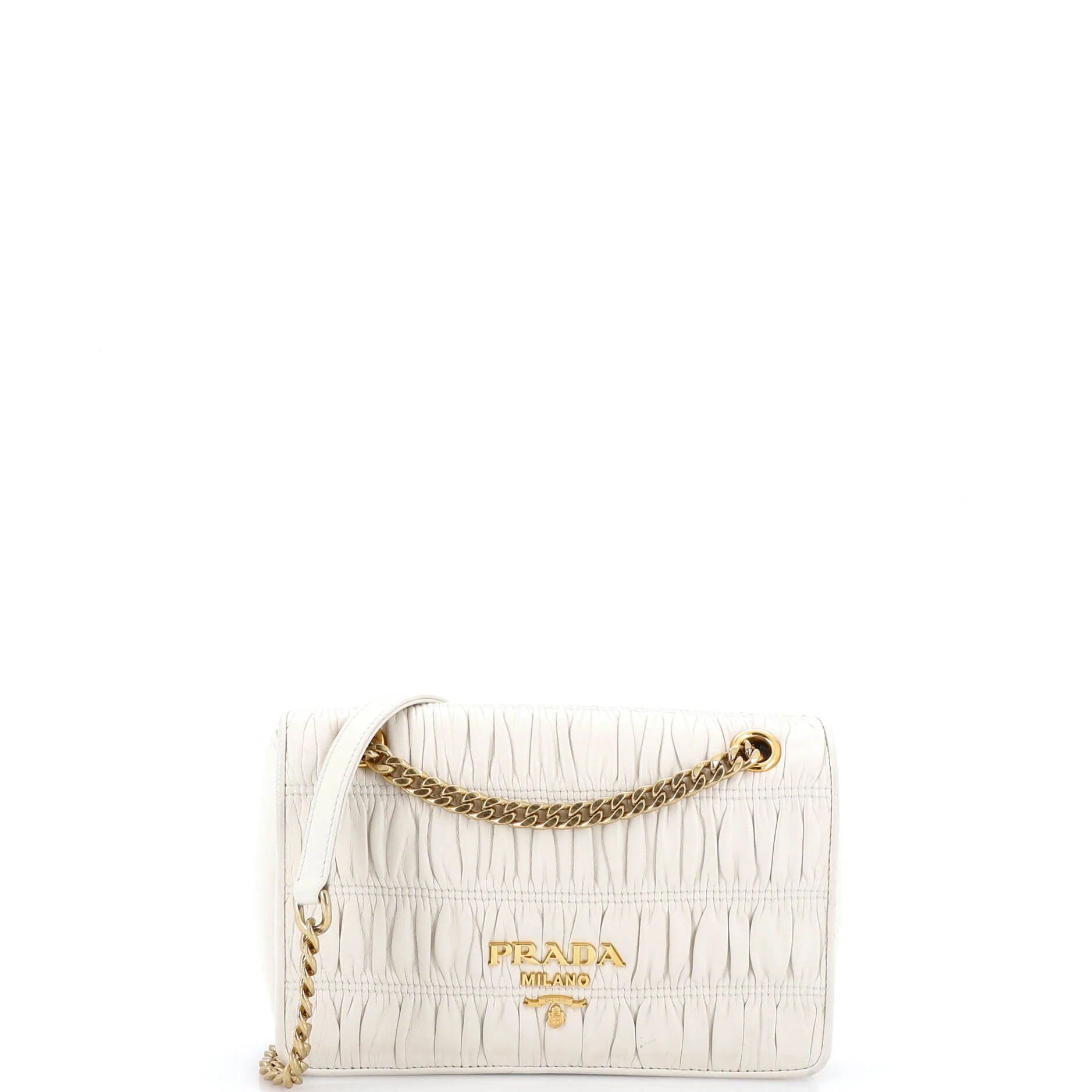 Chain Flap Shoulder Bag Nappa Gaufre Small
