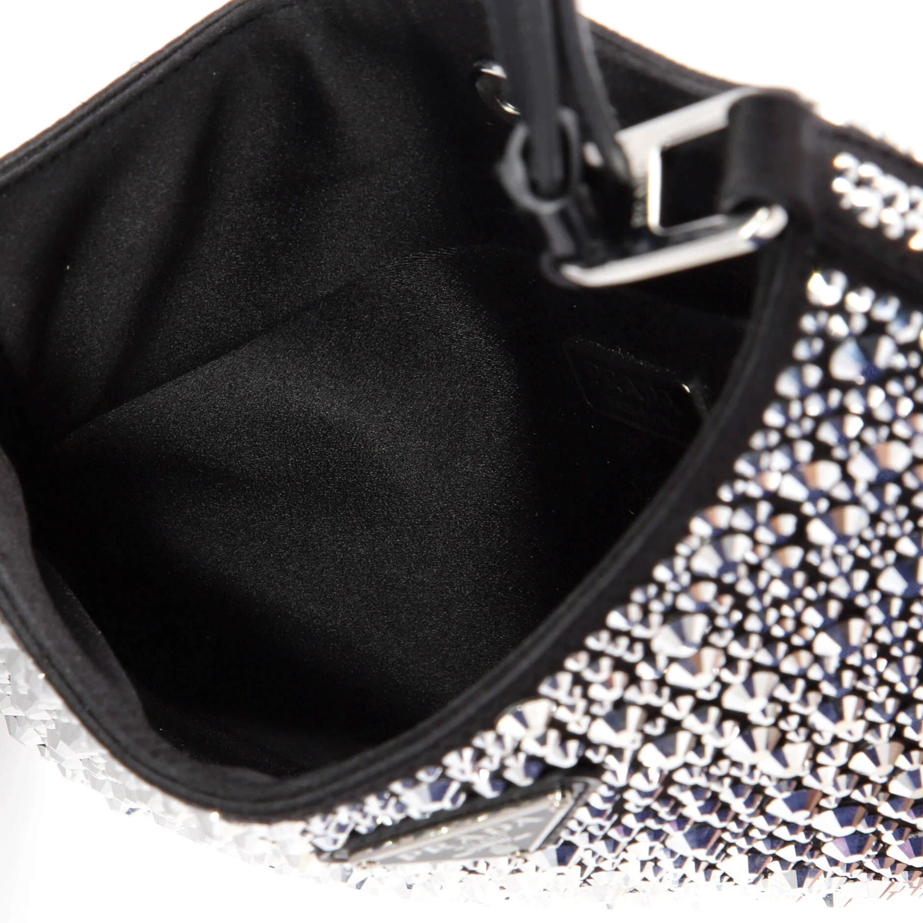 Cleo Shoulder Bag Crystal Embellished Satin Small - Image 5