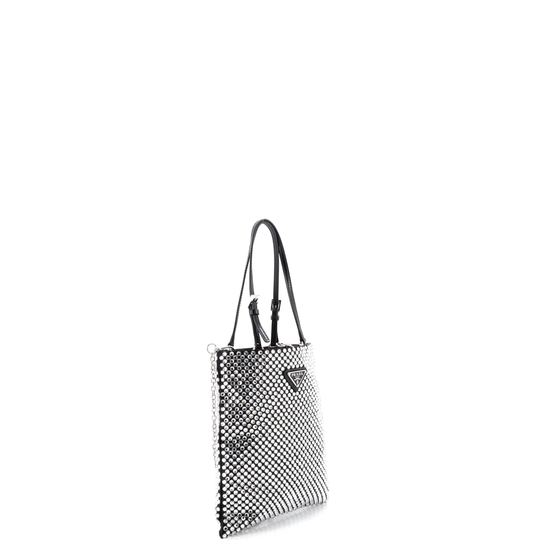Convertible Open Tote Crystal Embellished Satin Mini - Image 2