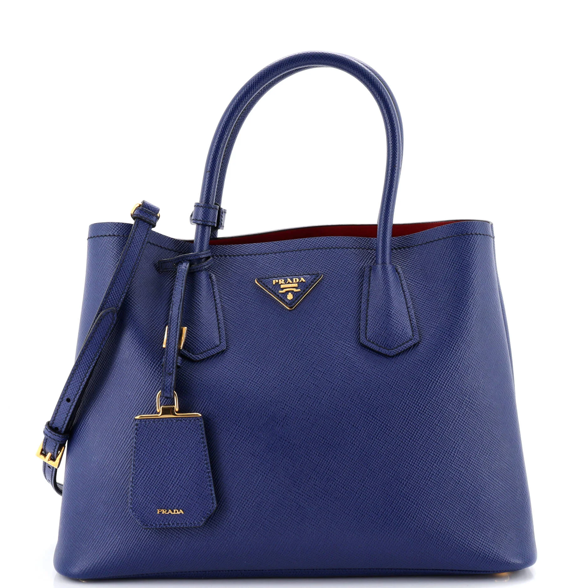 Cuir Double Tote Saffiano Leather Medium
