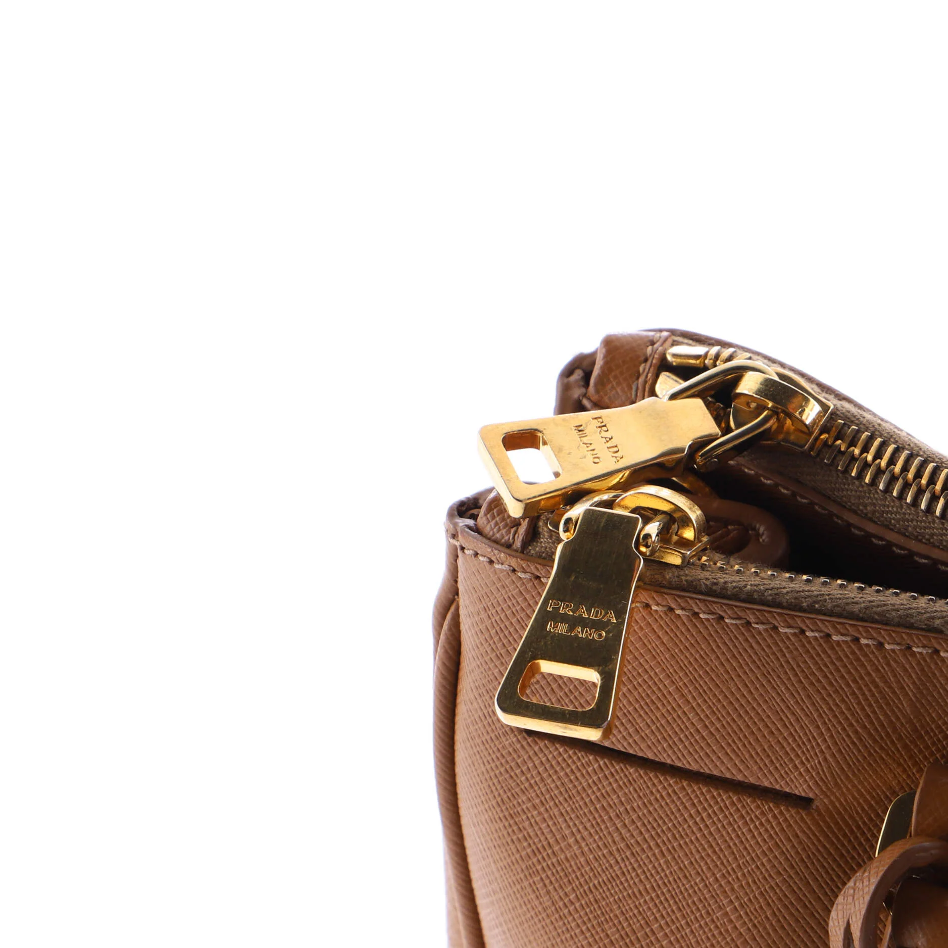 Double Zip Lux Tote Saffiano Leather Small - Image 6