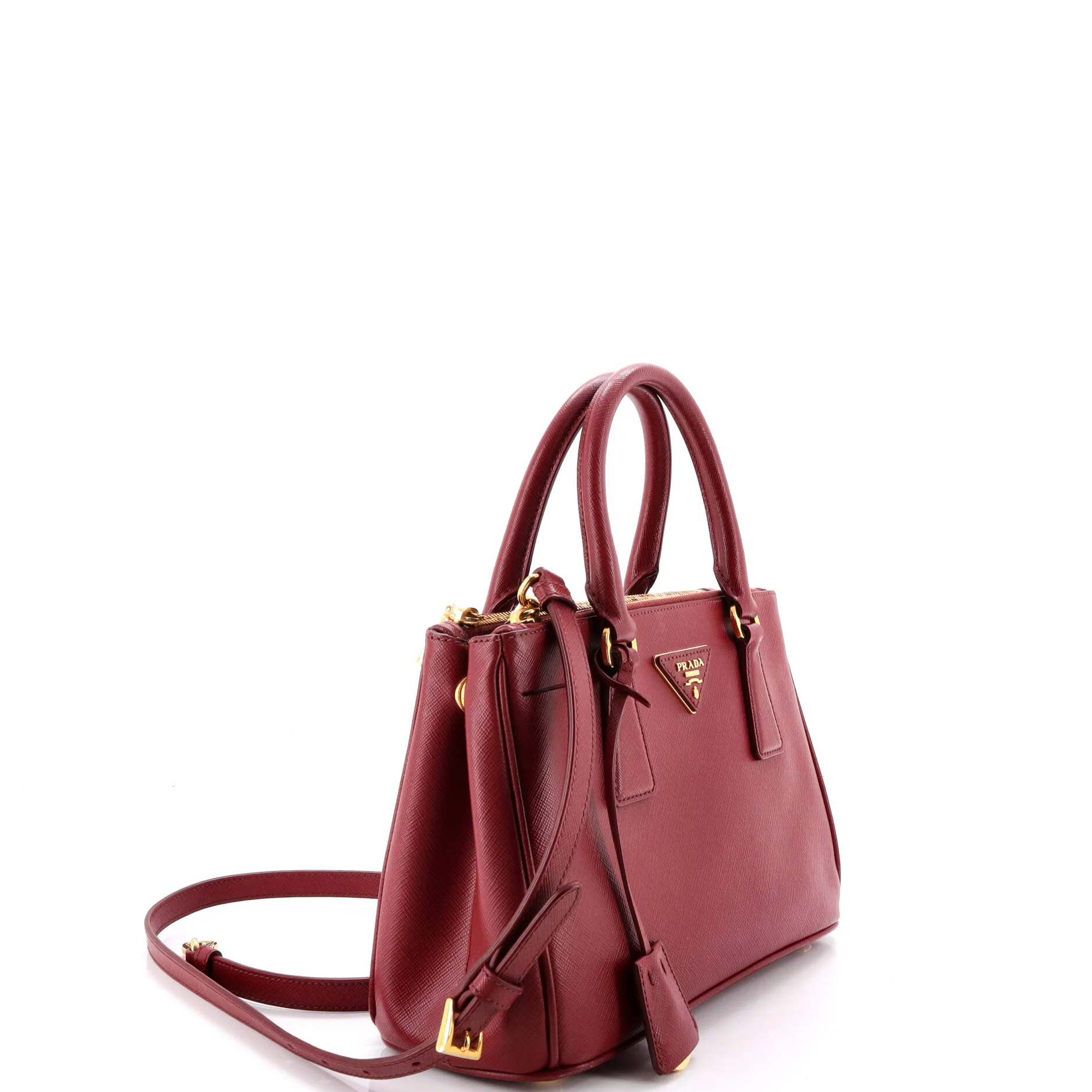 Double Zip Lux Tote Saffiano Leather Small - Image 2