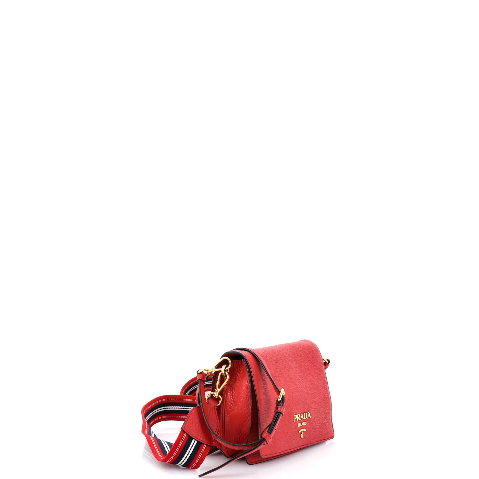 Dual Strap Flap Crossbody Bag Vitello Daino Small - Image 2
