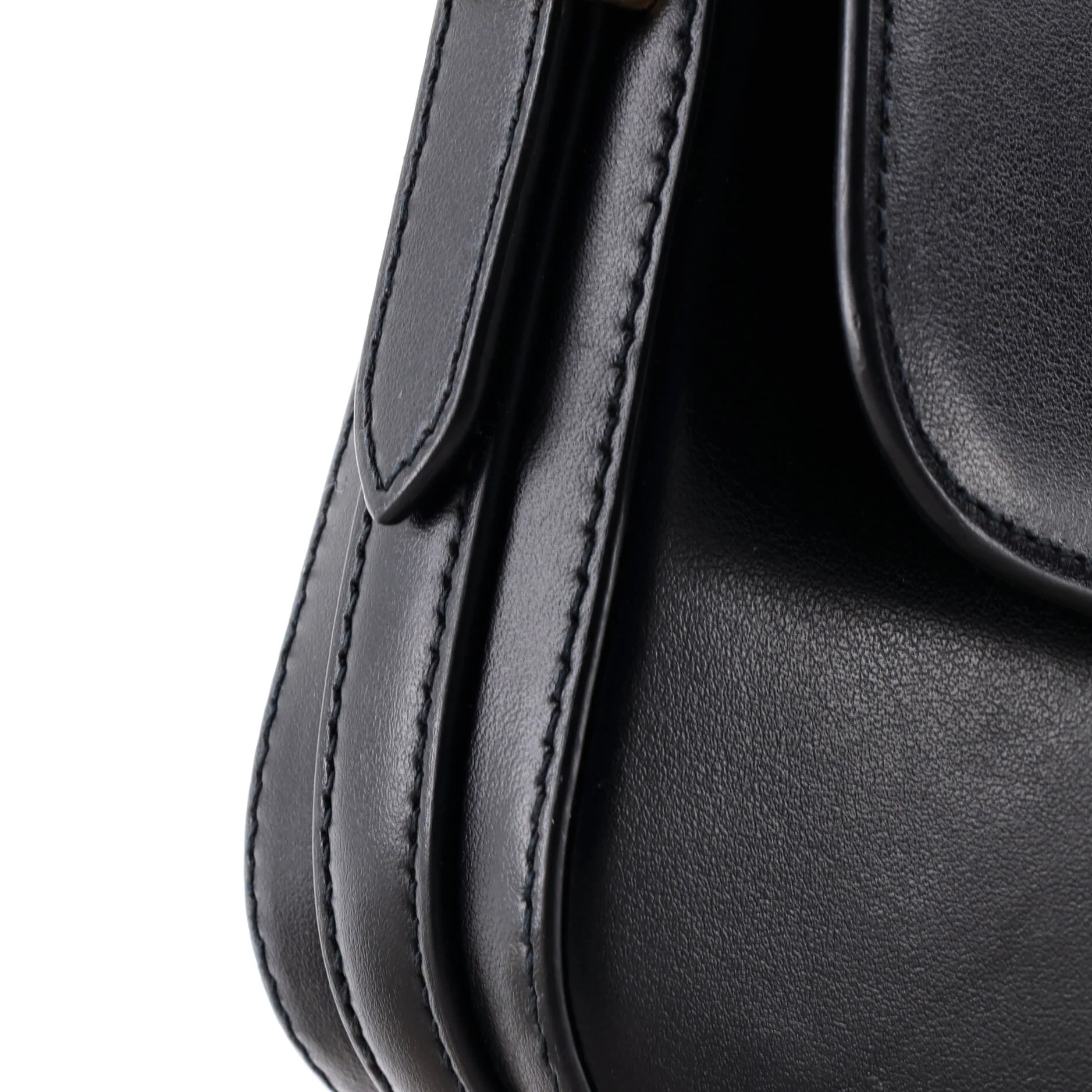 Embleme Triangle Logo Flap Bag Soft Calfskin East West - Image 6