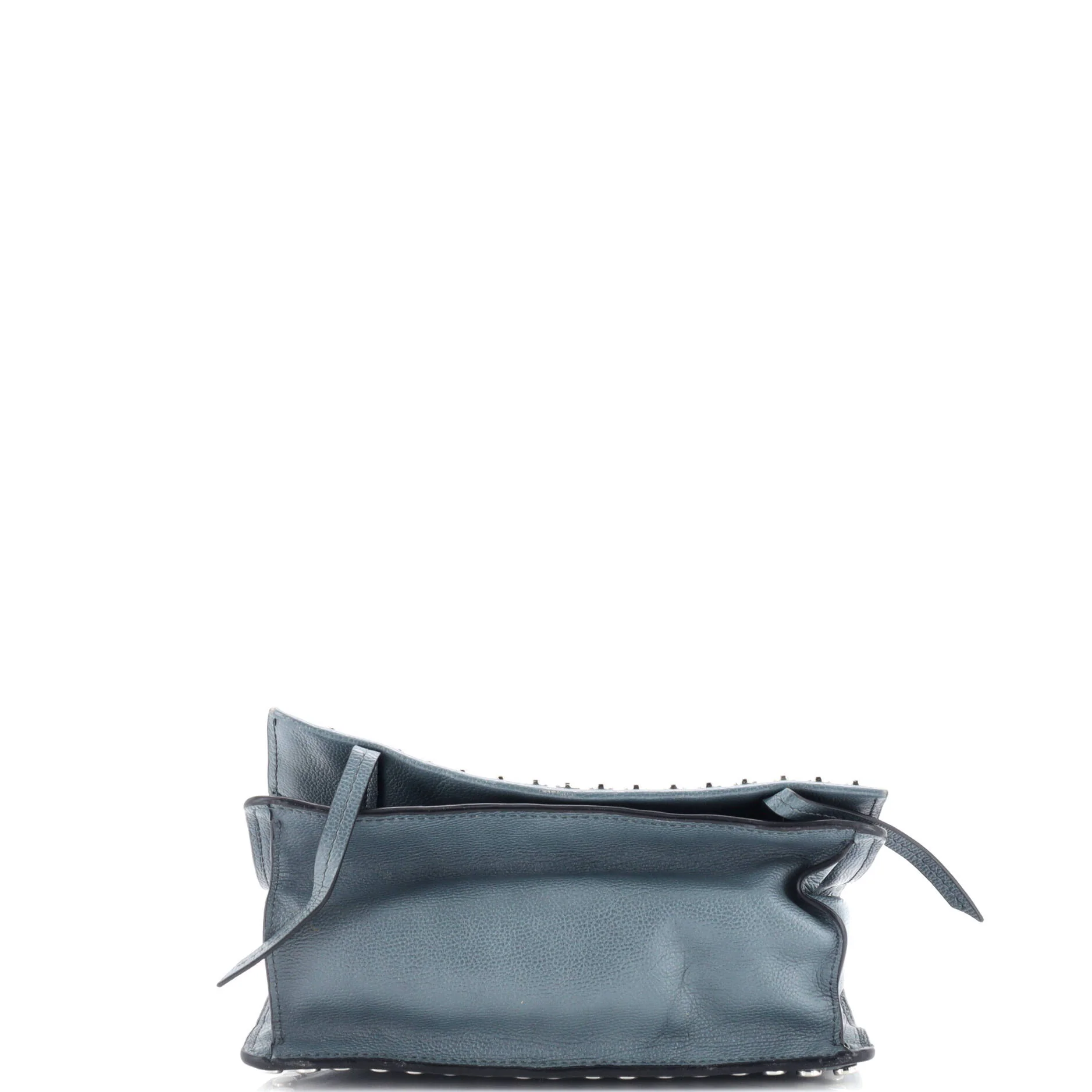Etiquette Flap Bag Studded Glace Calfskin Small - Image 4