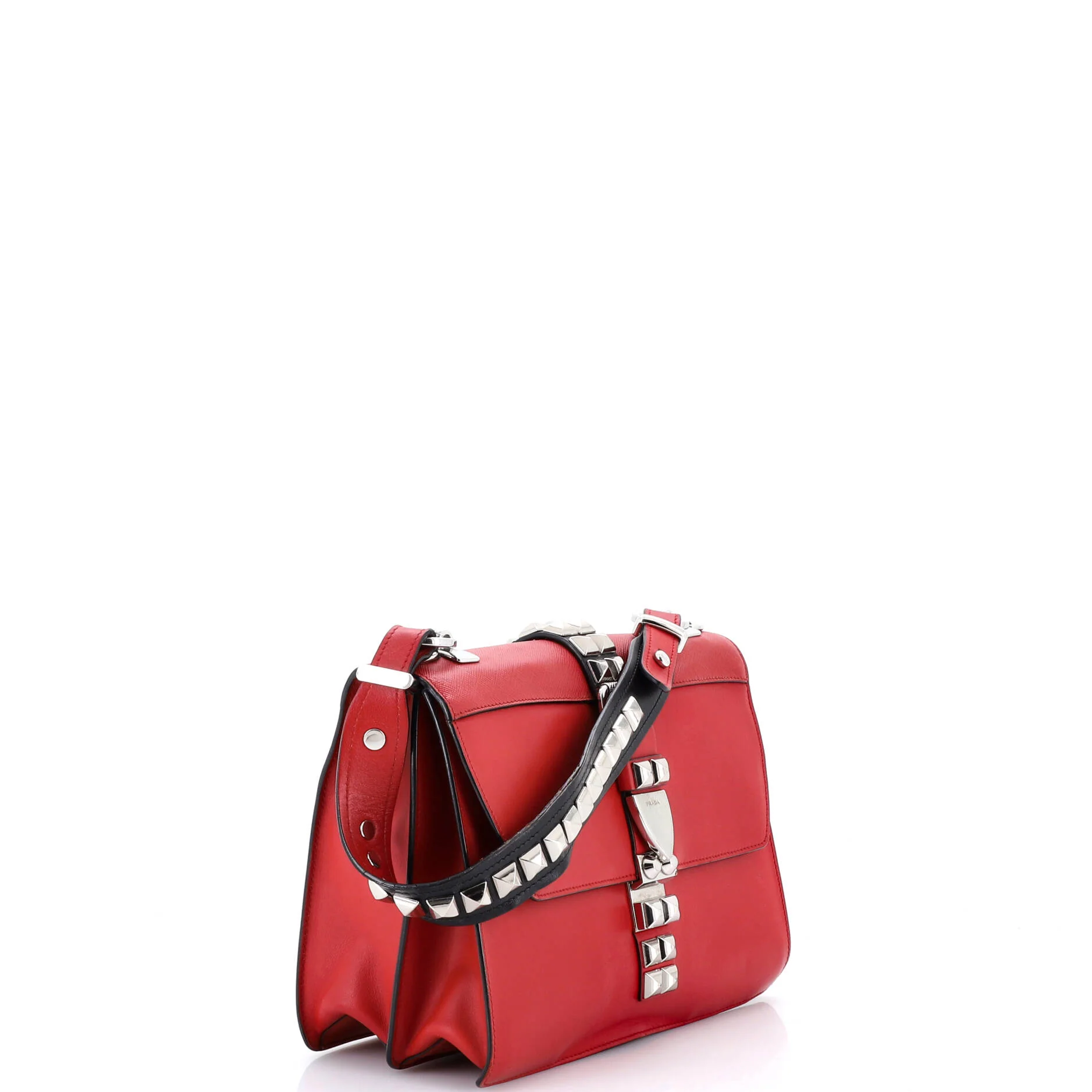 Monochrome Elektra Shoulder Bag Studded Leather Medium - Image 2