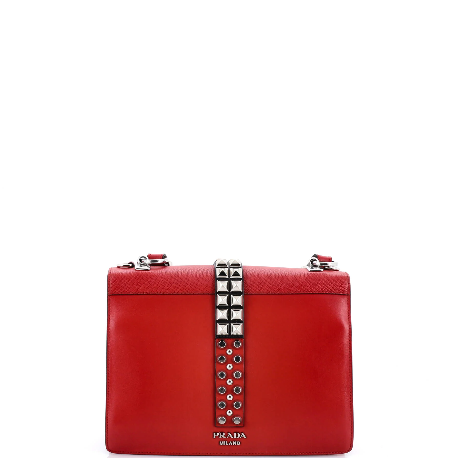 Monochrome Elektra Shoulder Bag Studded Leather Medium - Image 3