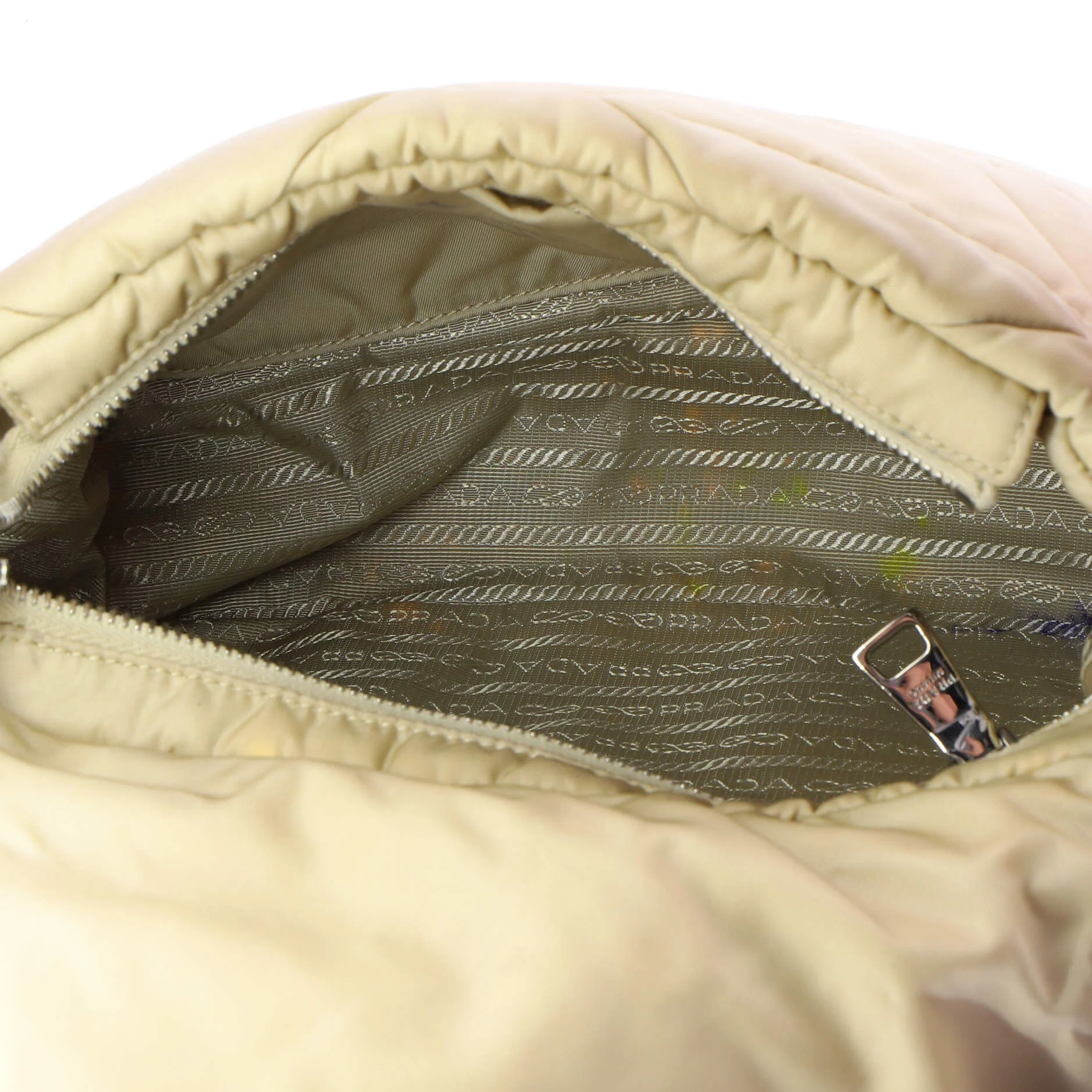 Padded Flap Shoulder Bag Quilted Tessuto - Image 5