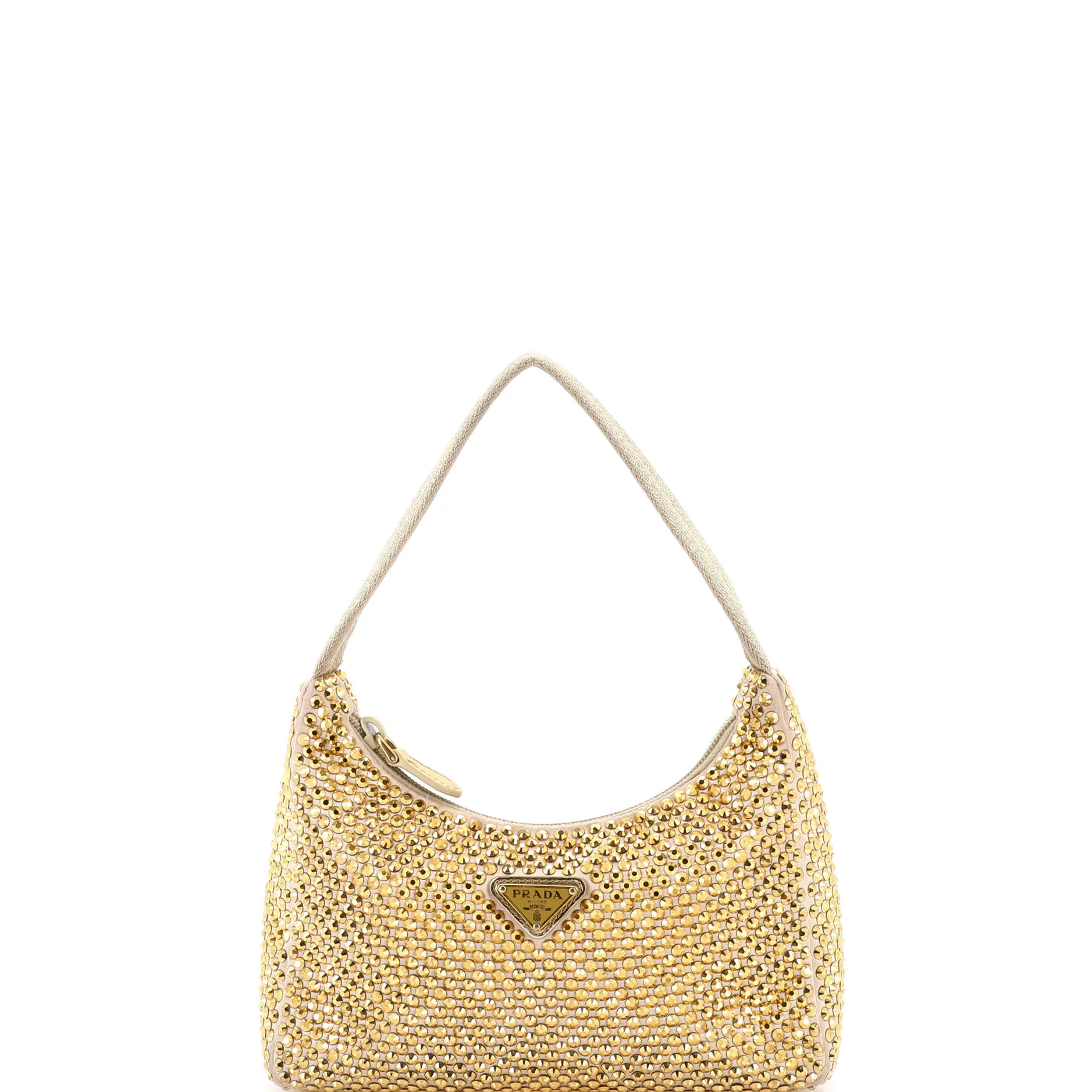 Re-Edition 2000 Hobo Crystal Embellished Satin Mini