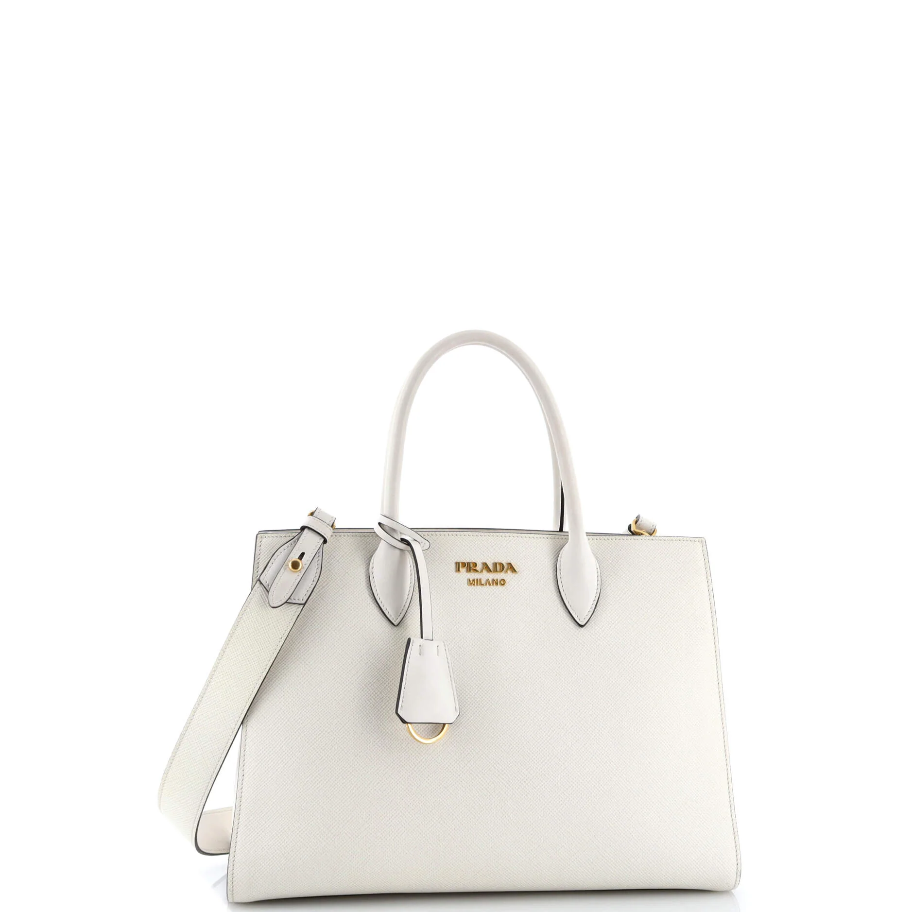 Side Pleat Tote Saffiano Leather Large - Image 2
