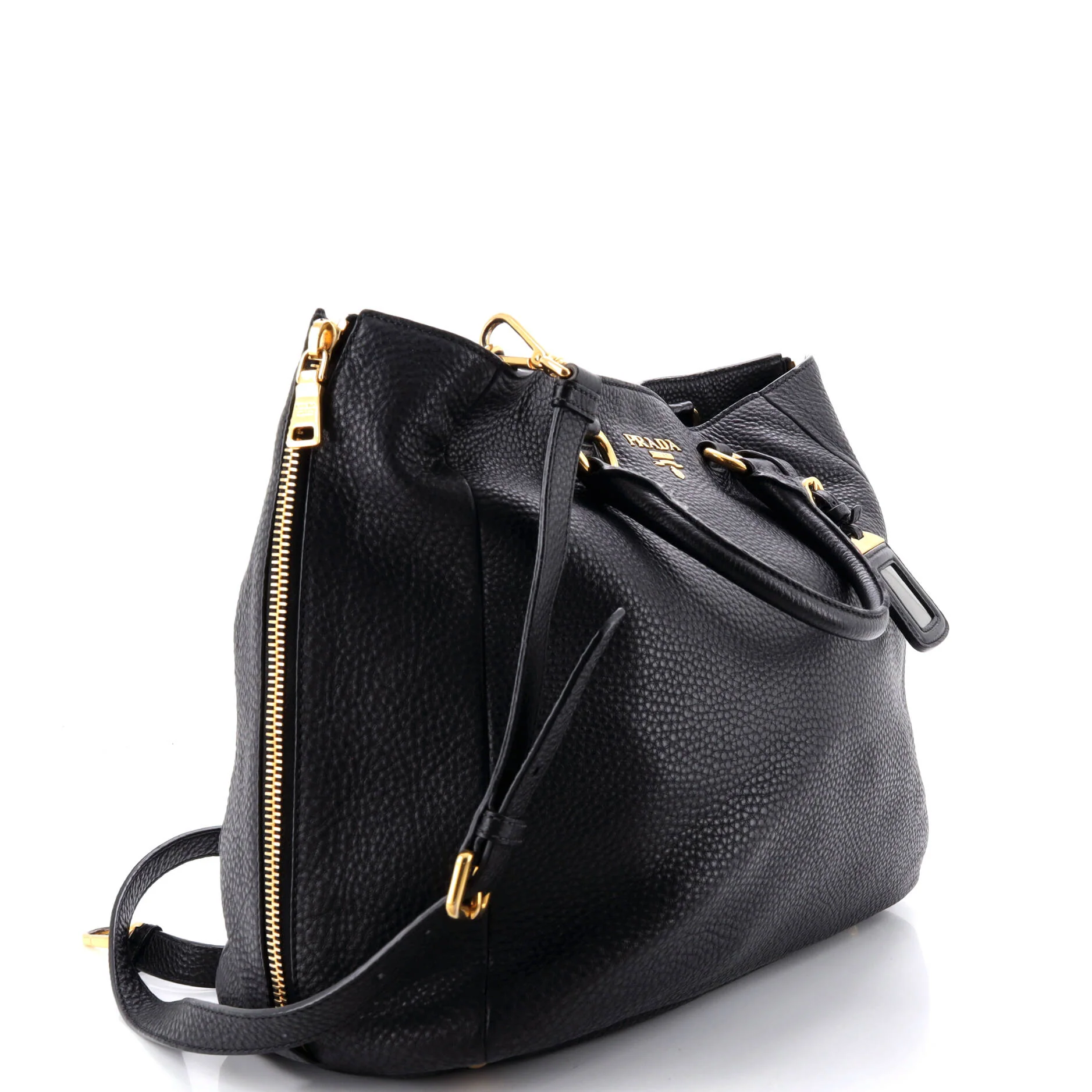 Side Zip Convertible Tote Vitello Daino Large - Image 2