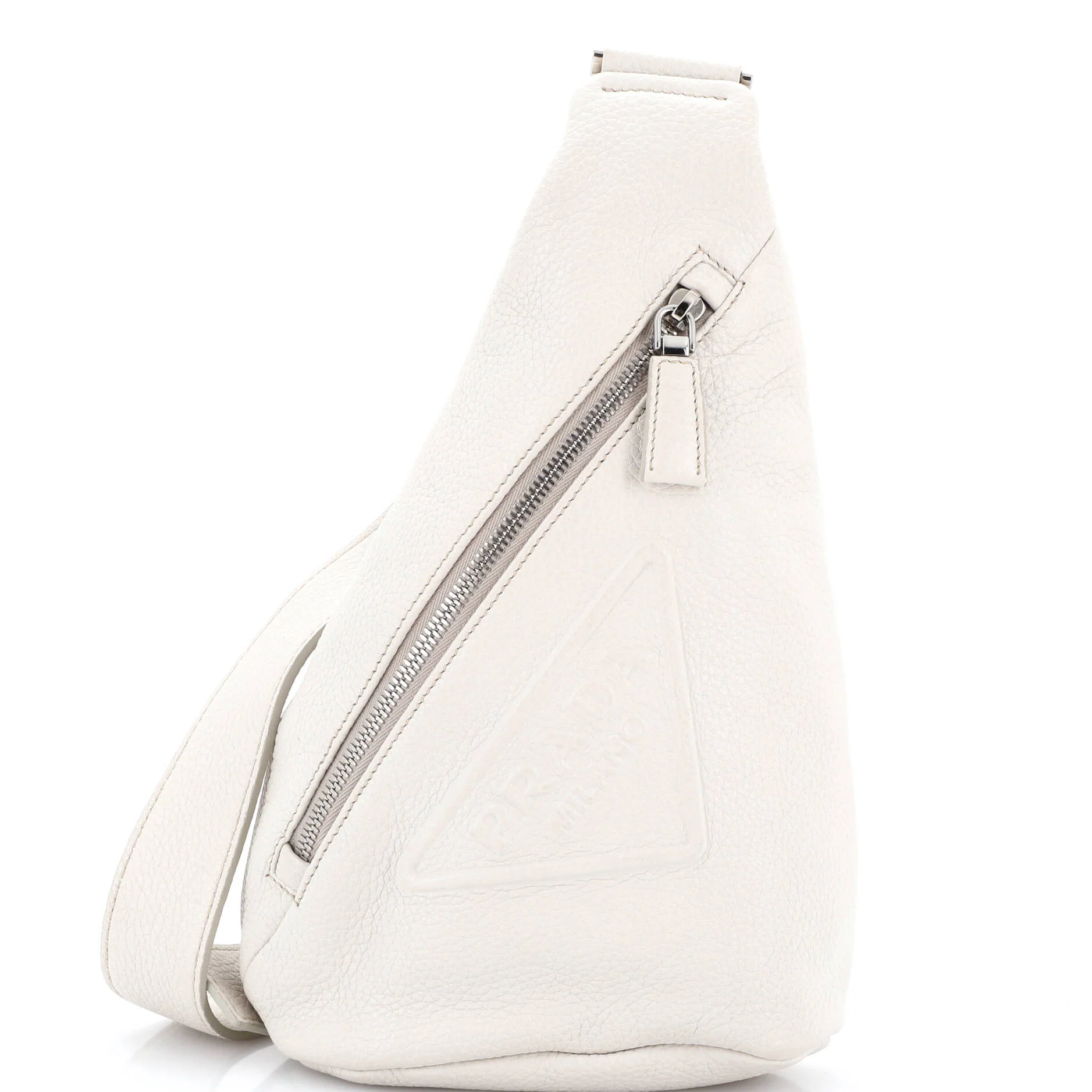 Triangle Logo Sling Bag Leather