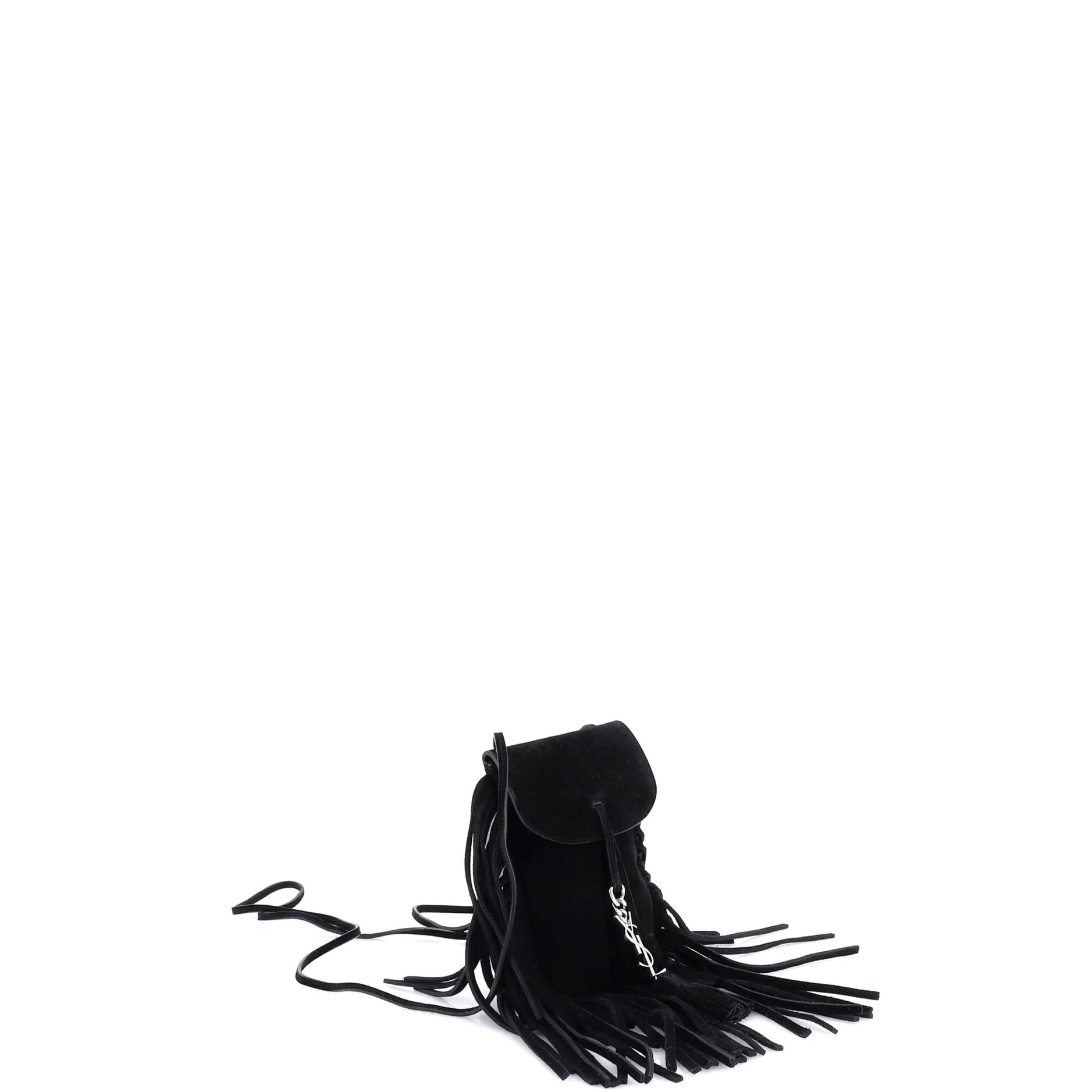 Anita Flat Fringe Crossbody Bag Suede Mini - Image 2