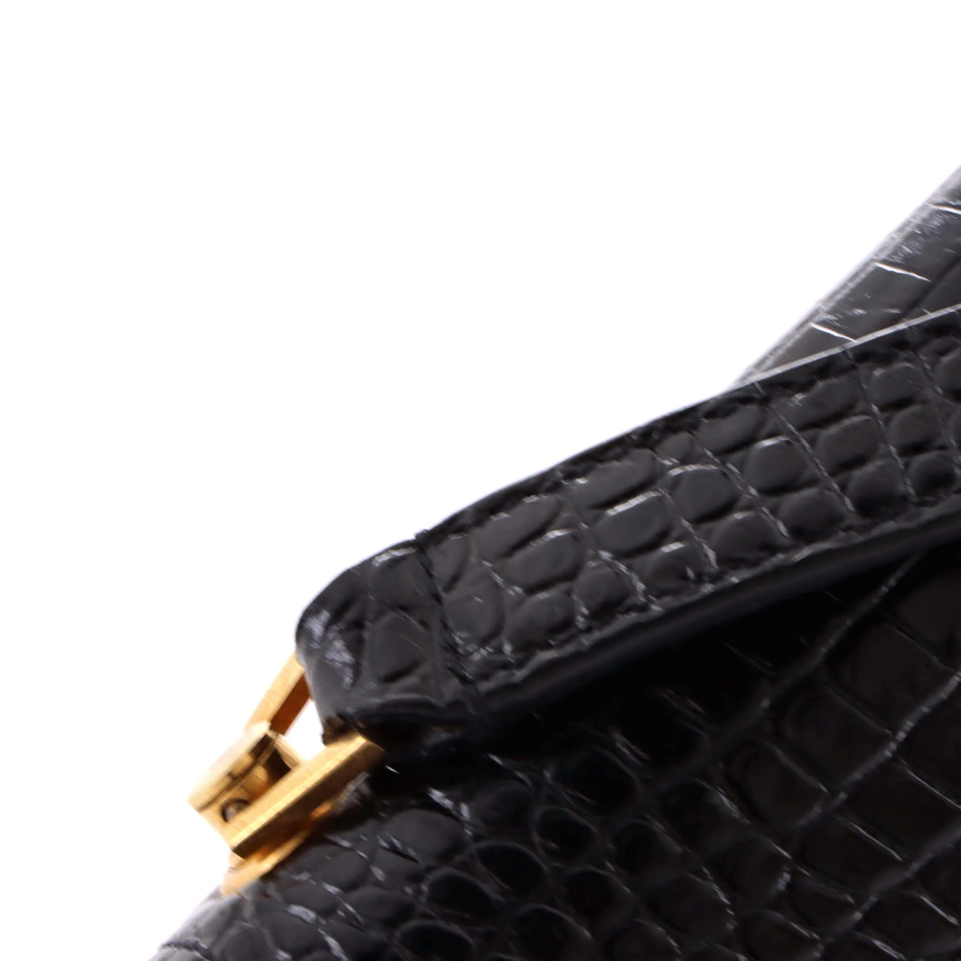 Carre Satchel Crocodile Embossed Leather Medium - Image 6