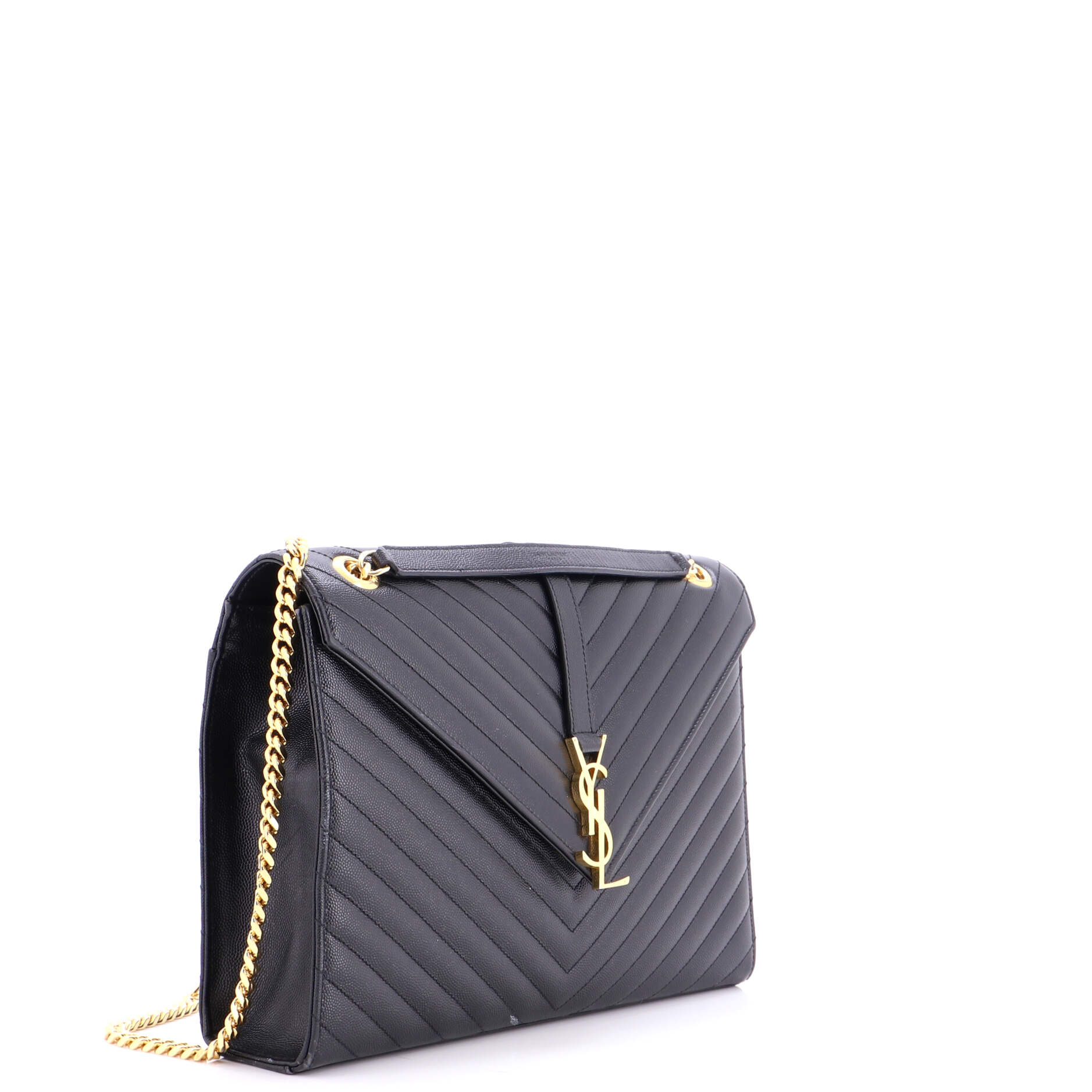 Classic Monogram Envelope Satchel Matelasse Chevron Leather Large - Image 2
