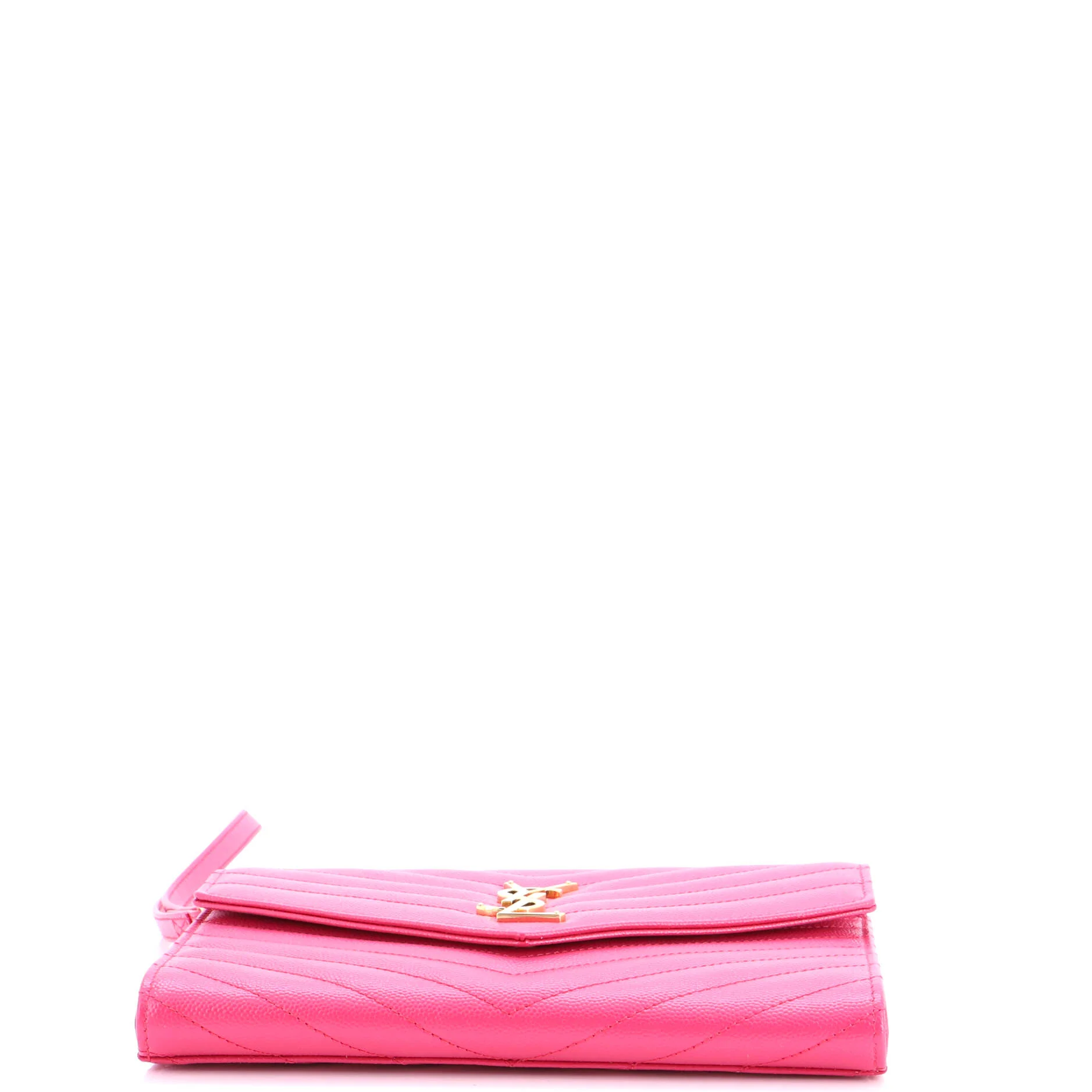 Classic Monogram Envelope Wristlet Clutch Matelasse Chevron Leather - Image 4