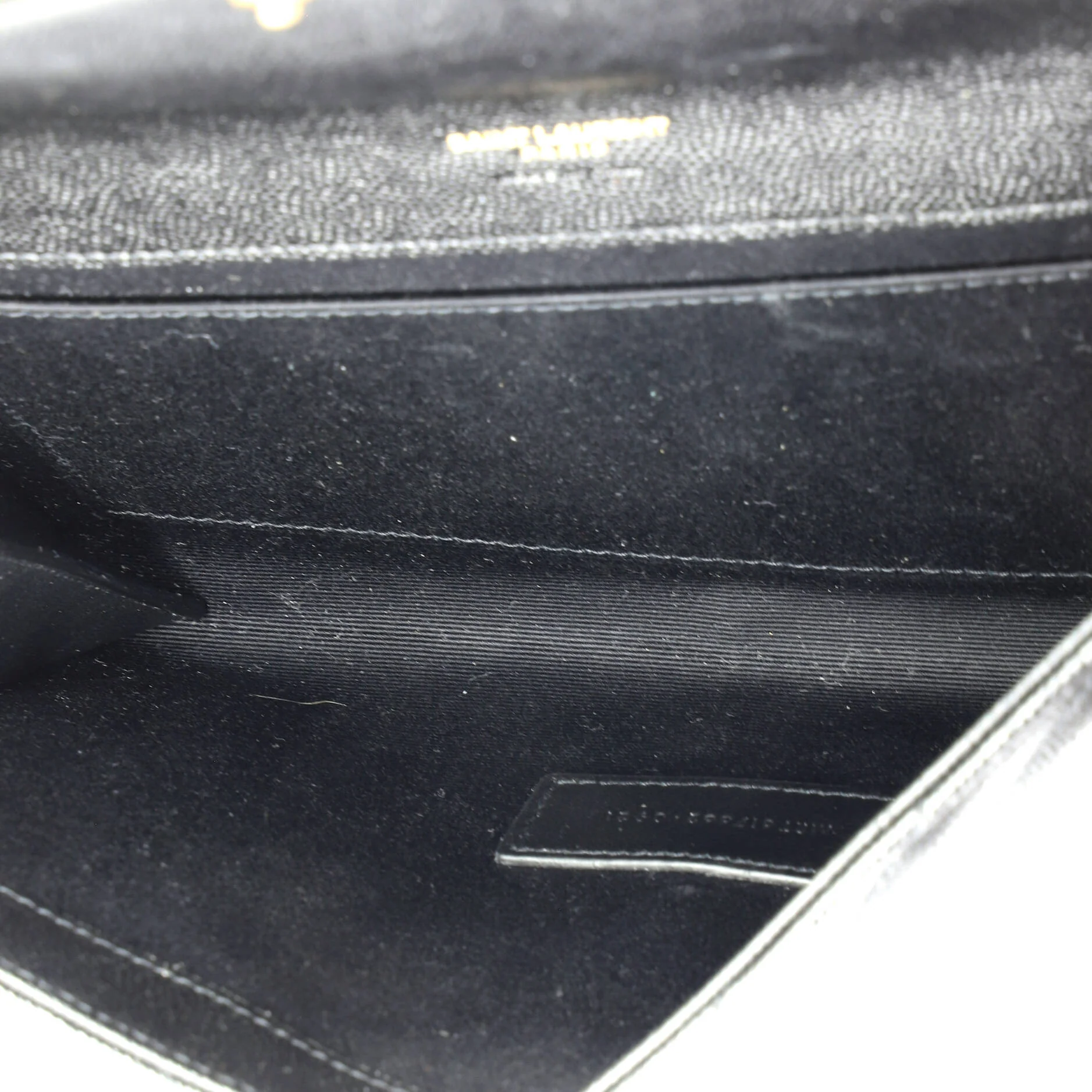 Classic Monogram Envelope Wristlet Clutch Matelasse Chevron Leather - Image 5