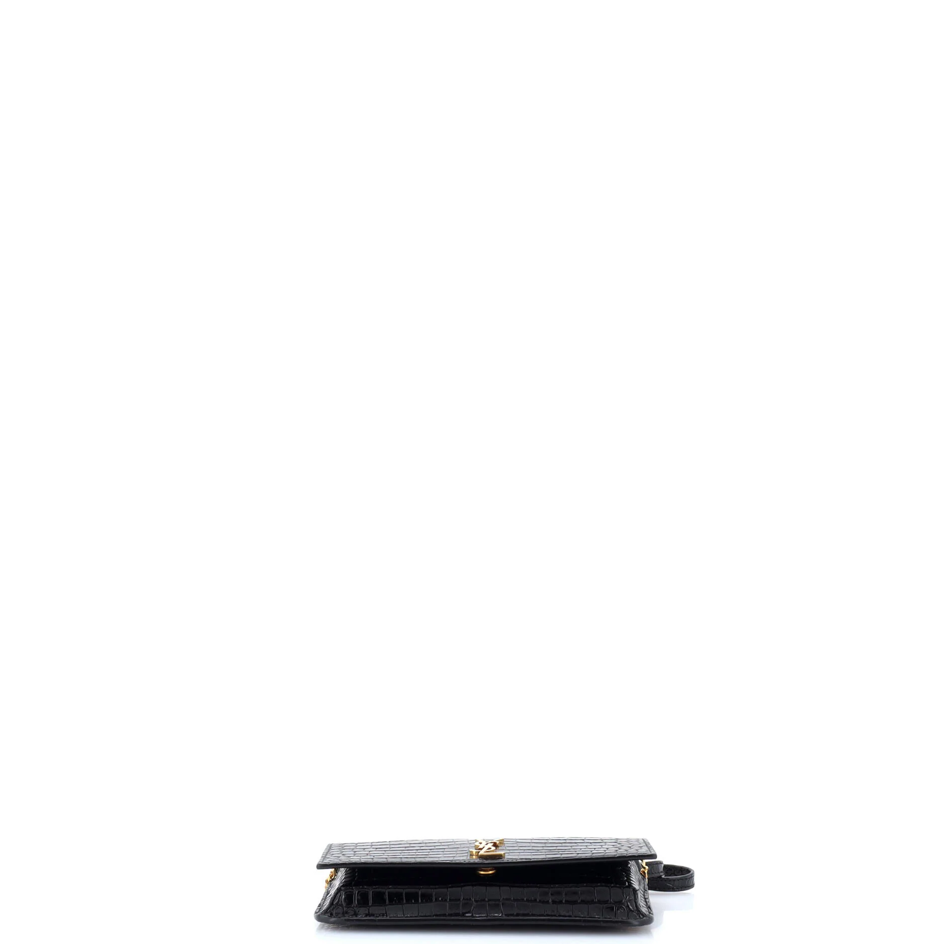 Classic Monogram Phone Holder Shoulder Bag Crocodile Embossed Leather - Image 4