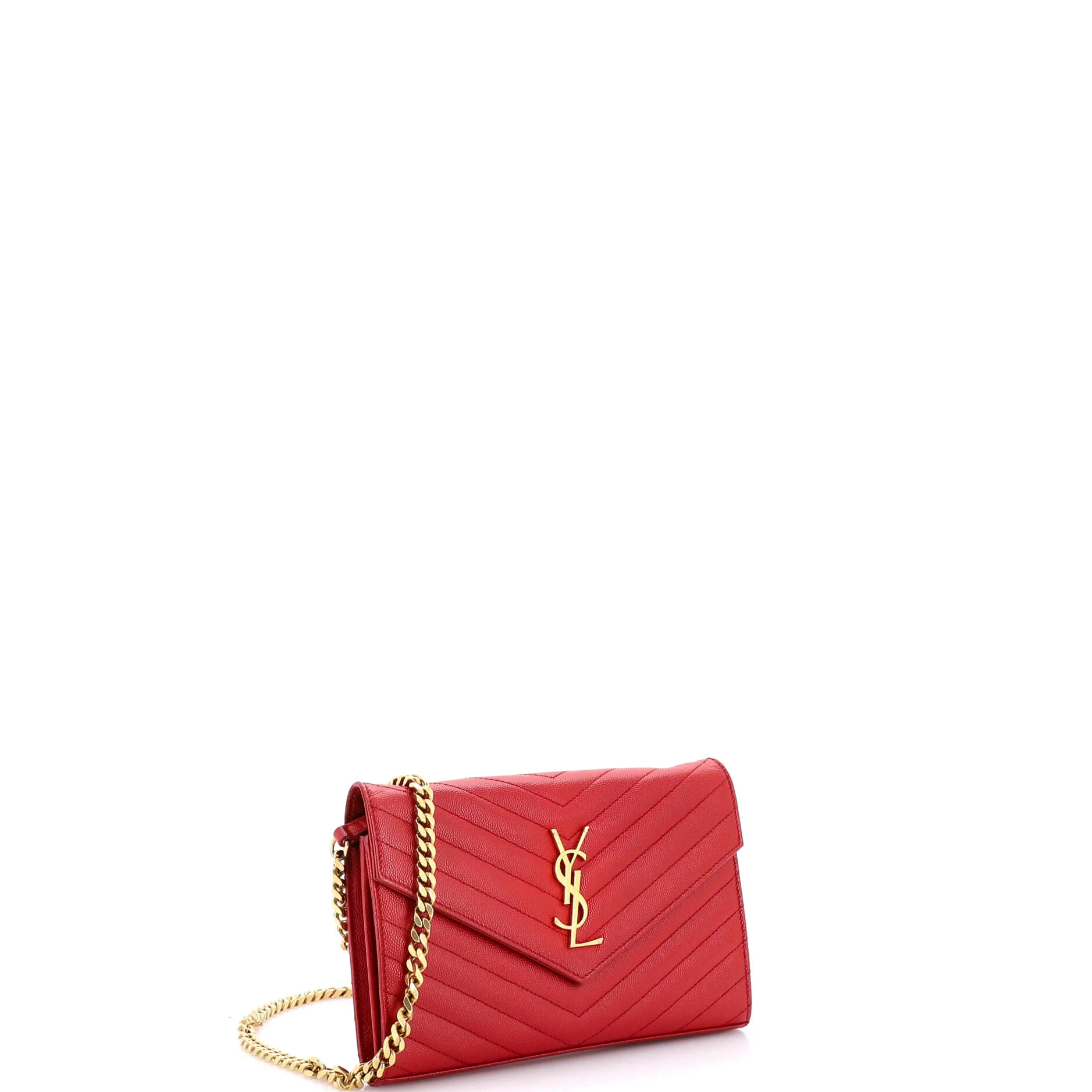 Classic Monogram Wallet on Chain Matelasse Chevron Leather Medium - Image 2