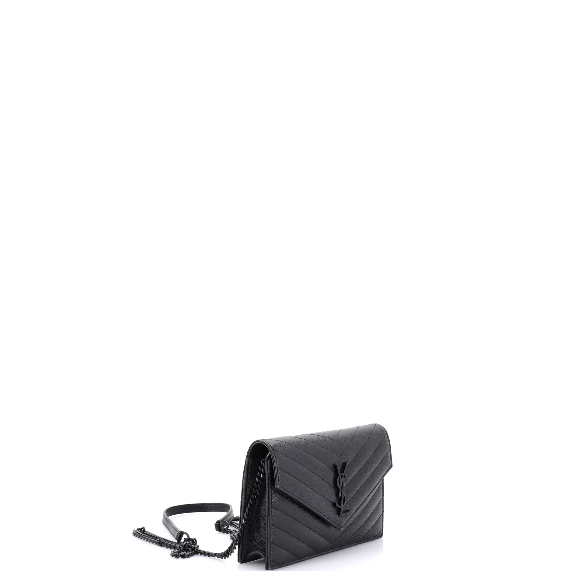 Classic Monogram Wallet on Chain Matelasse Chevron Leather Small - Image 2