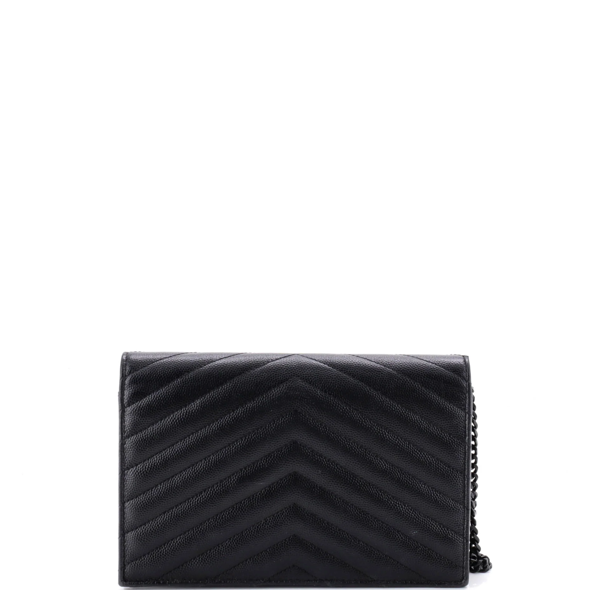 Classic Monogram Wallet on Chain Matelasse Chevron Leather Small - Image 3