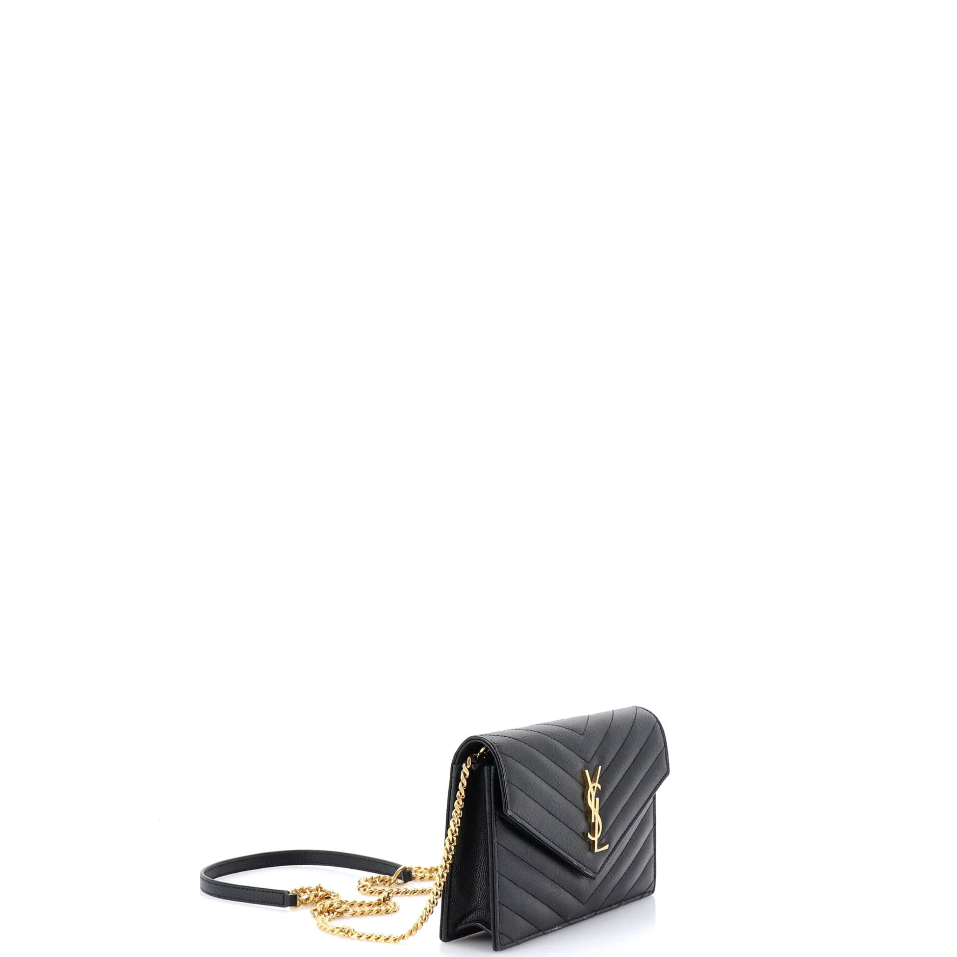 Classic Monogram Wallet on Chain Matelasse Chevron Leather Small - Image 2