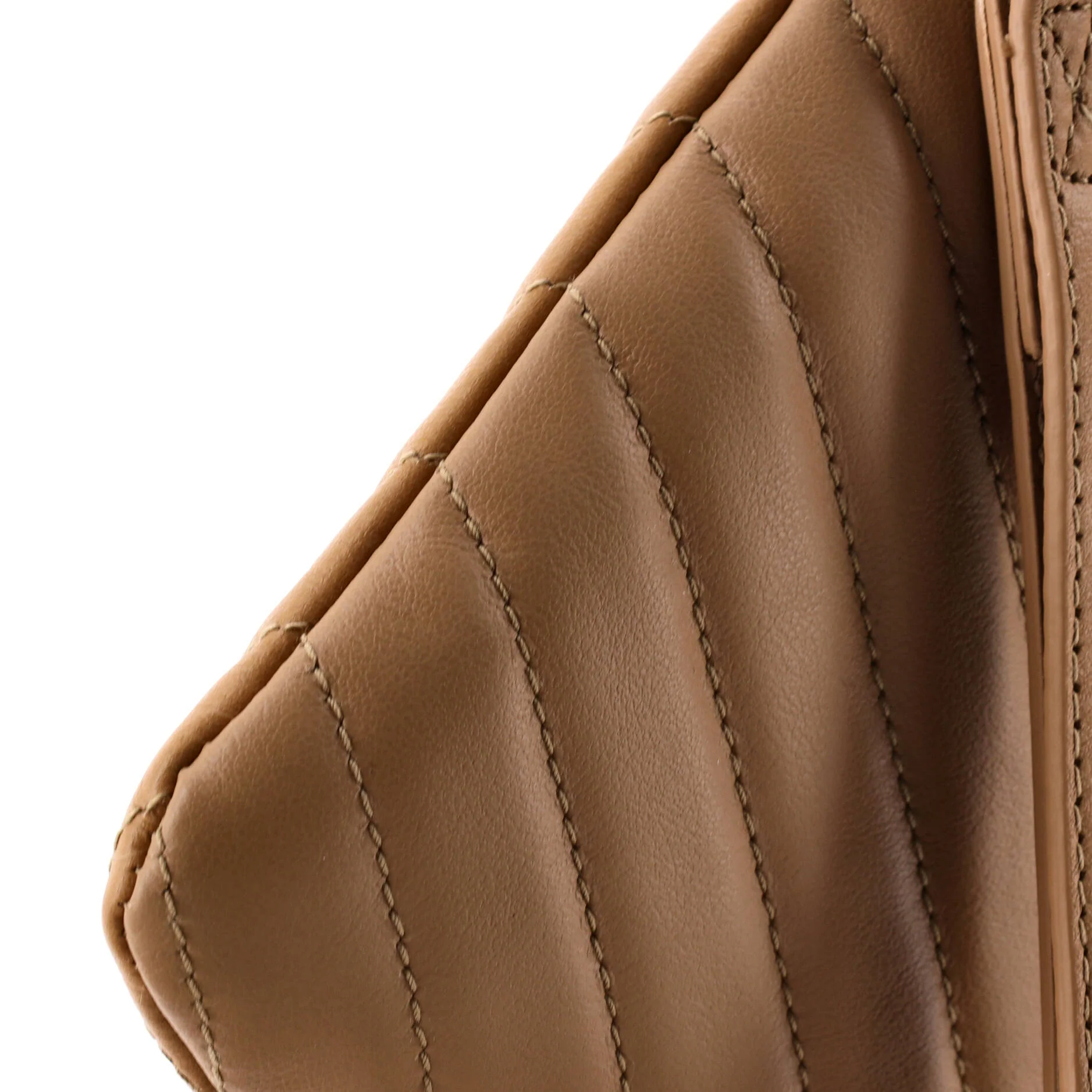 Classic Monogram Wristlet Pouch Matelasse Chevron Leather Small - Image 6