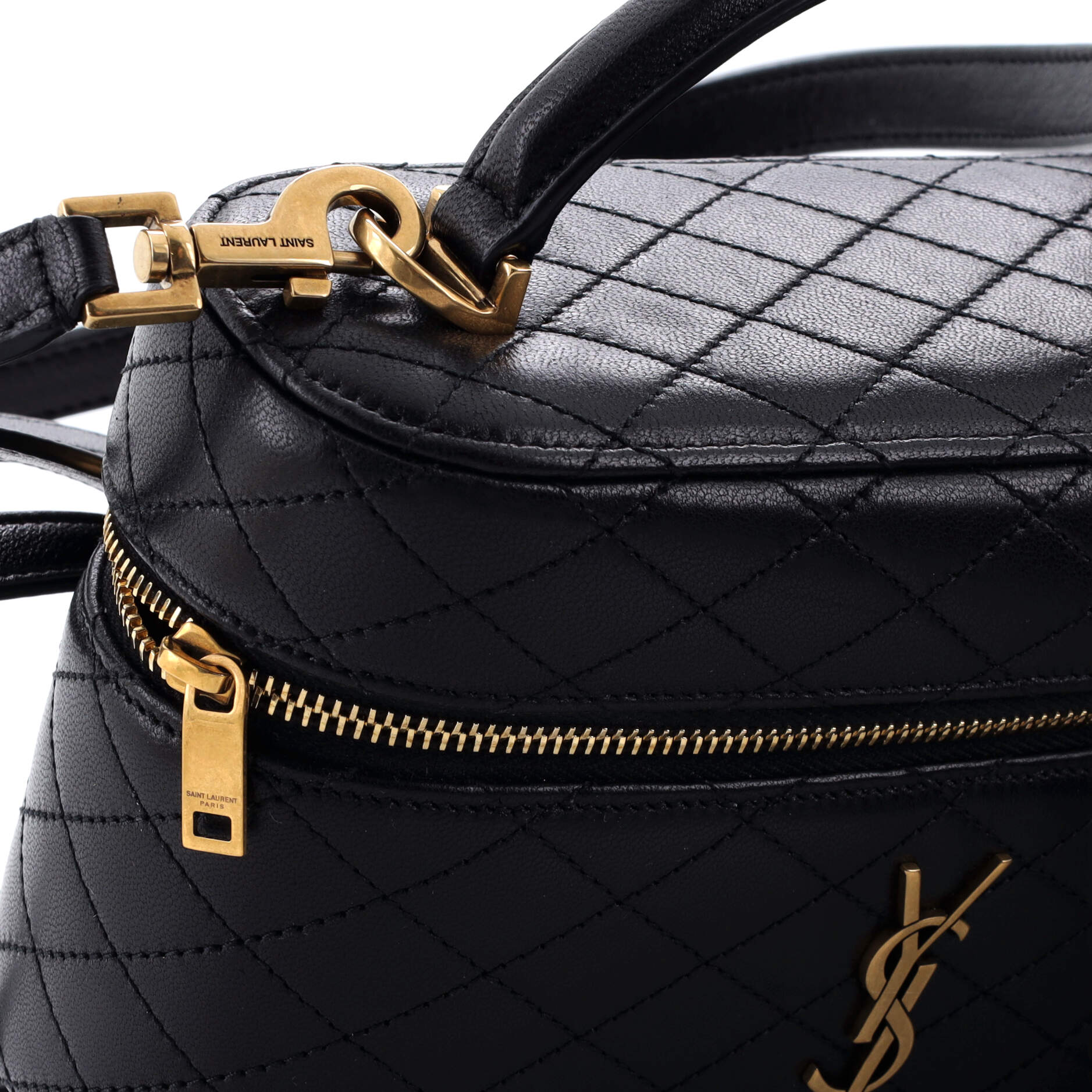 Gaby Zip Around Vanity Bag Quilted Leather Mini - Image 7