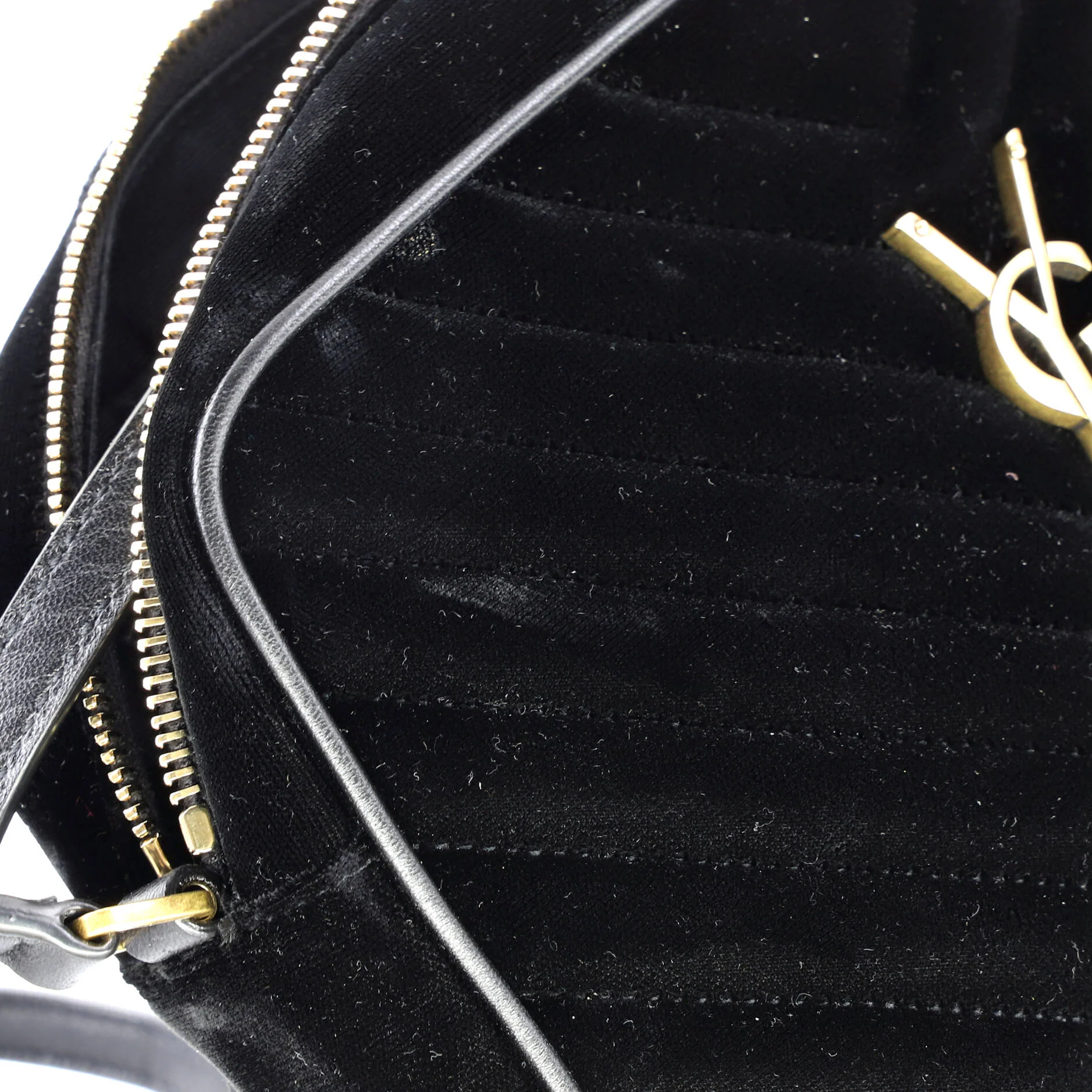 Lou Camera Bag Matelasse Chevron Velvet Small - Image 7