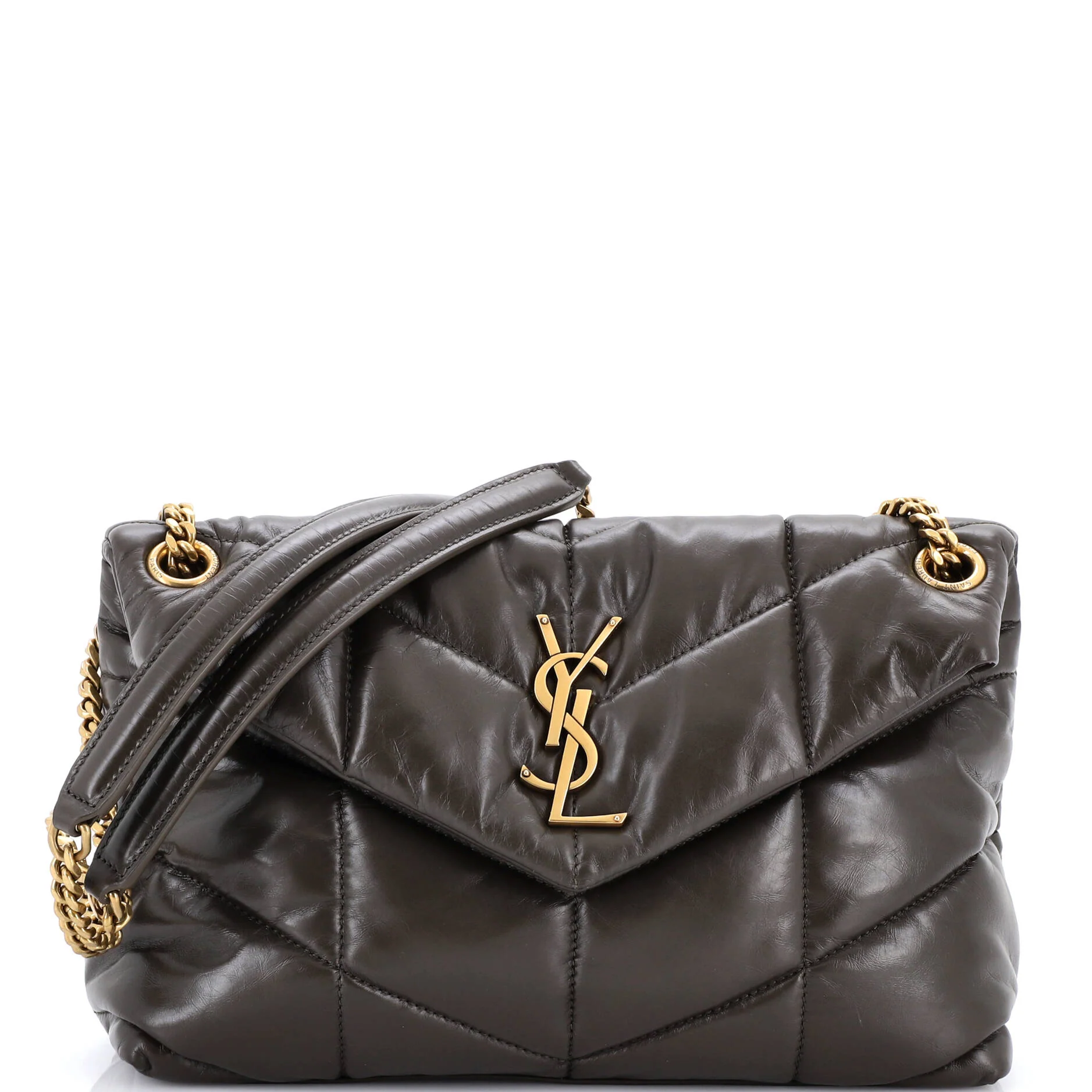 Loulou Puffer Shoulder Bag Quilted Leather Small