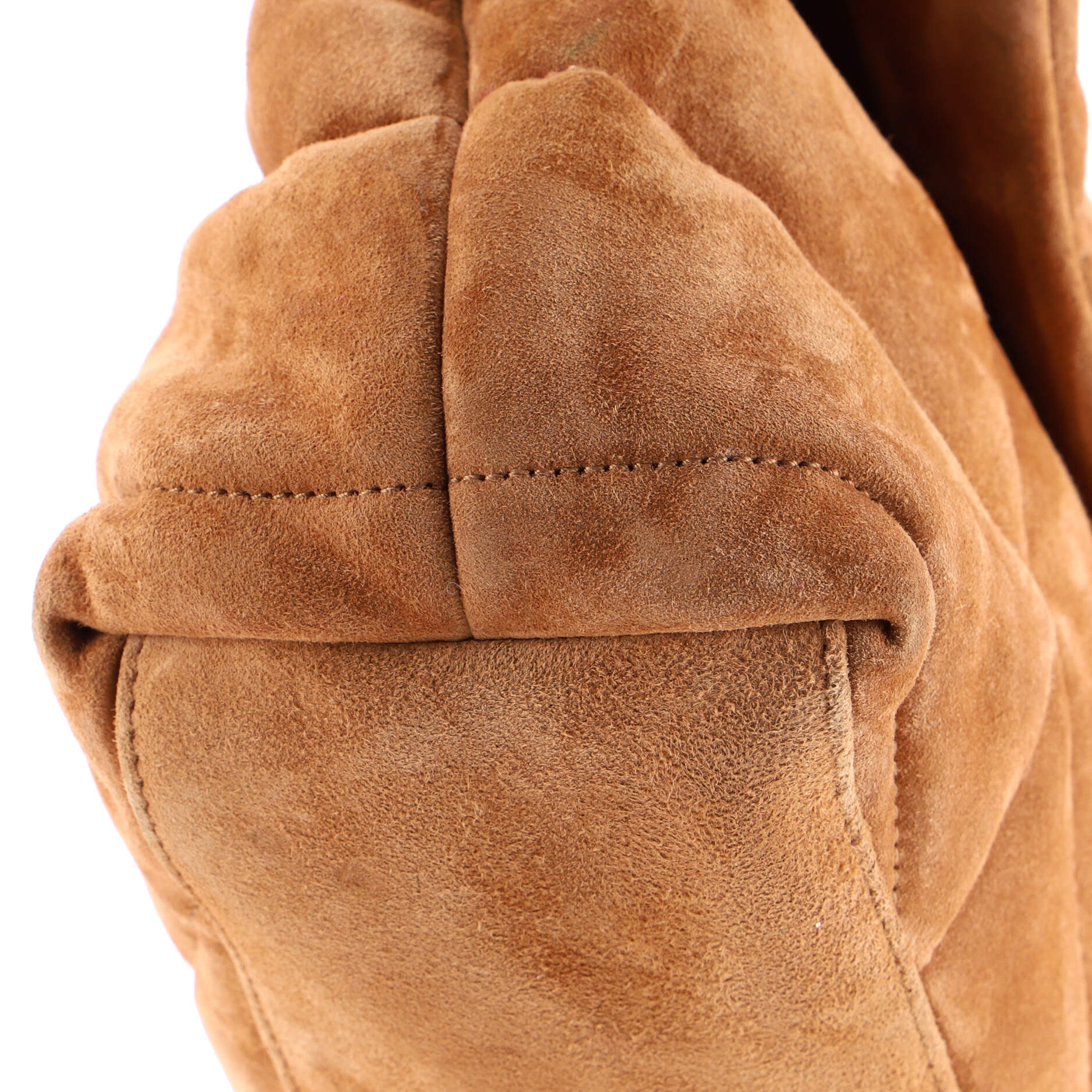 Loulou Puffer Shoulder Bag Quilted Suede Small - Image 7
