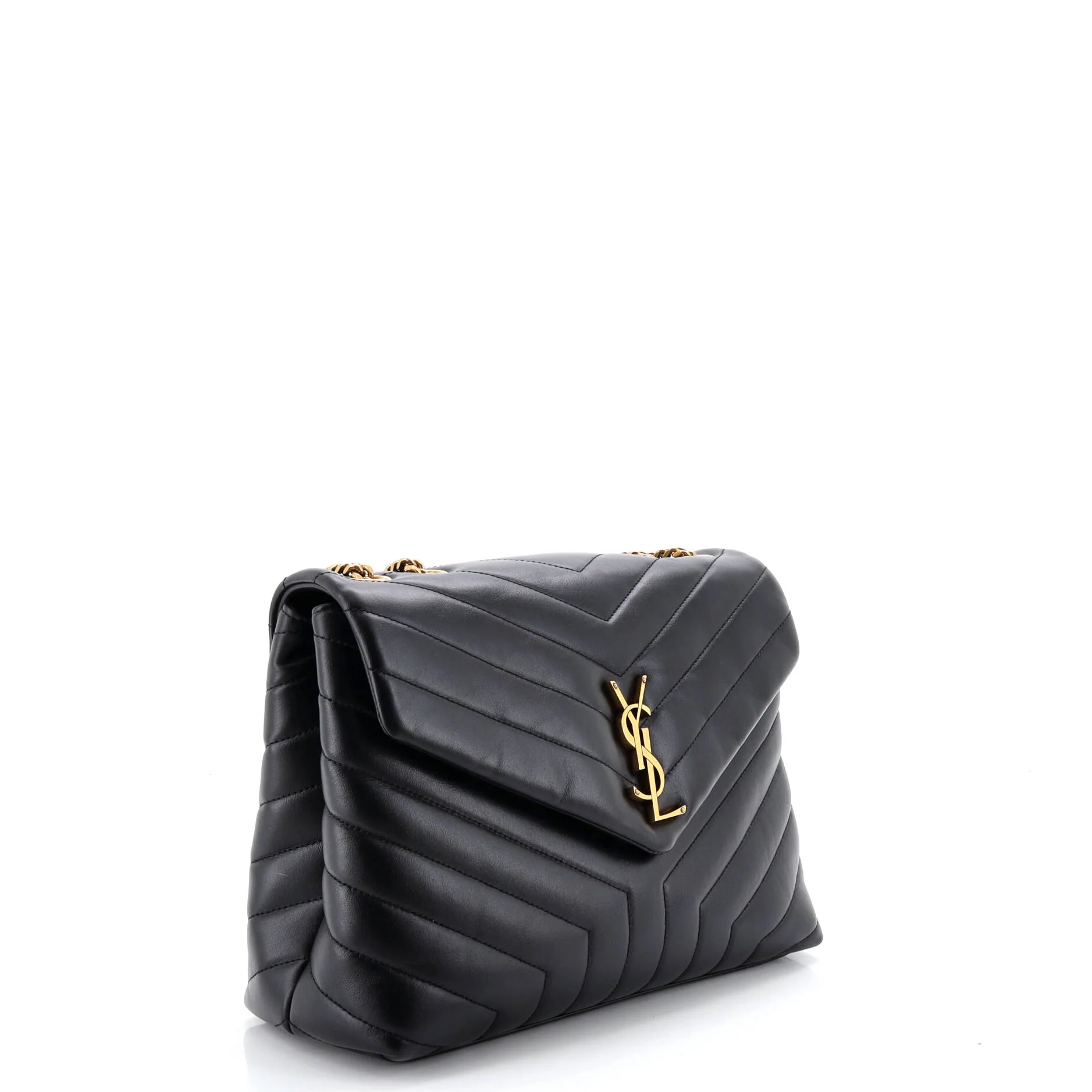 Loulou Shoulder Bag Matelasse Chevron Leather Medium - Image 2