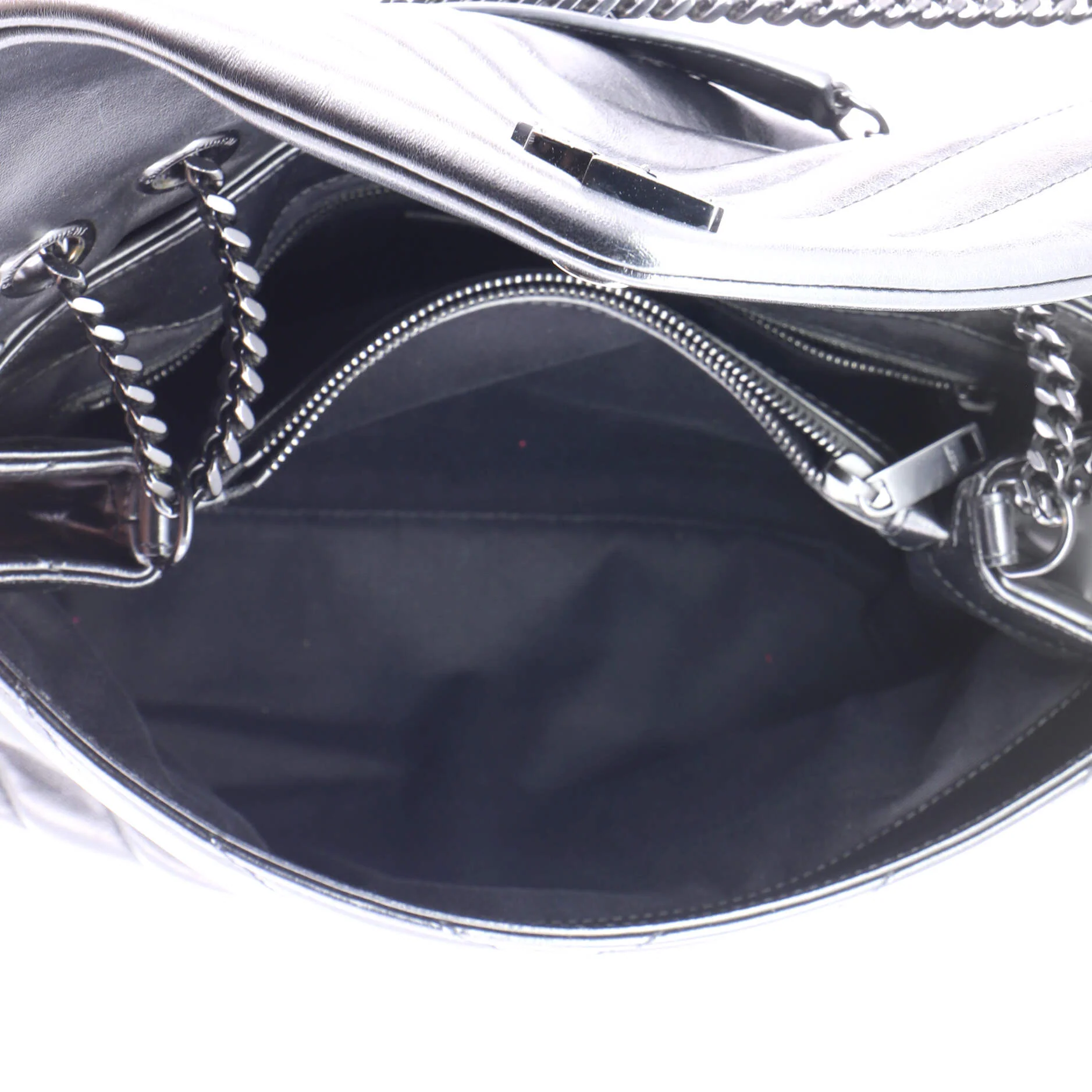 Loulou Shoulder Bag Matelasse Chevron Leather Medium - Image 5