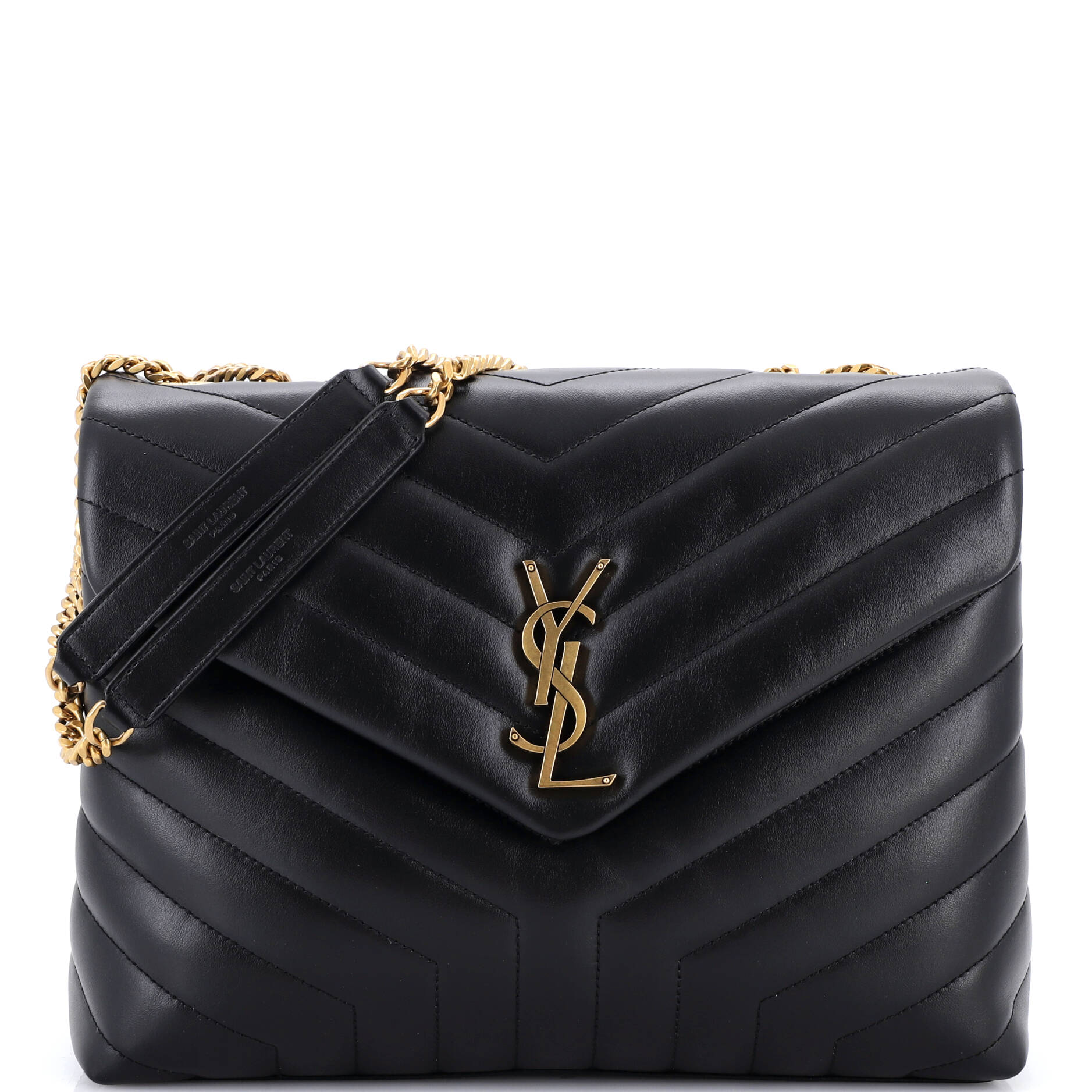Loulou Shoulder Bag Matelasse Chevron Leather Medium