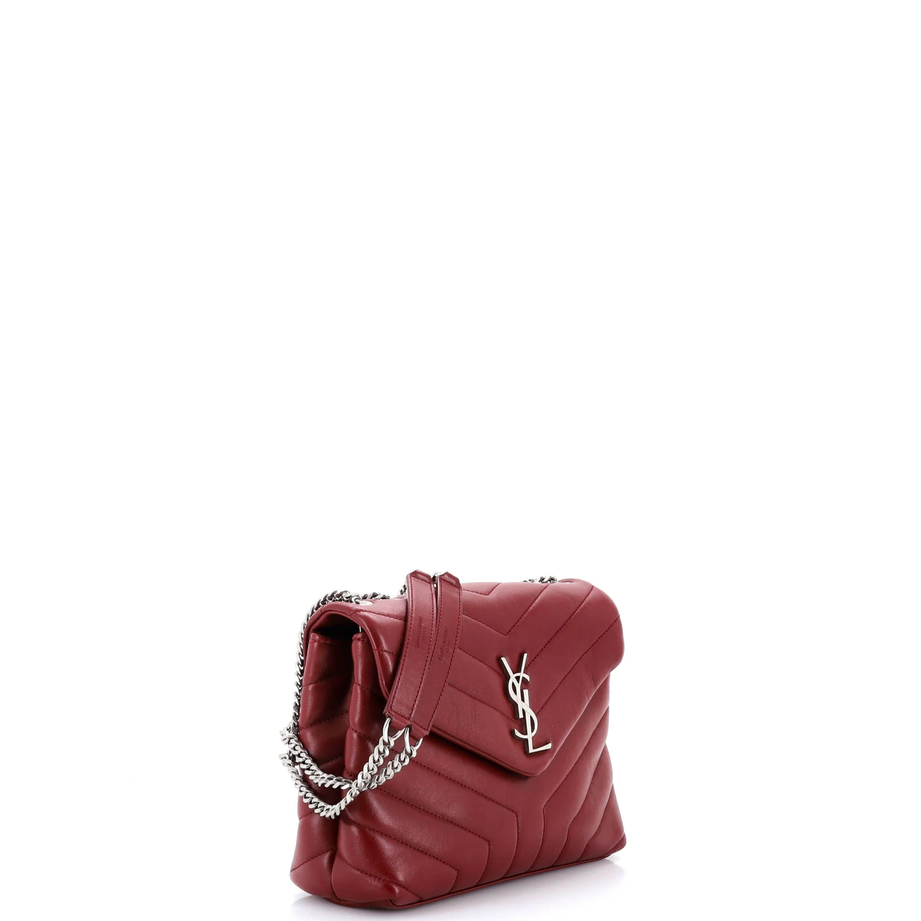 Loulou Shoulder Bag Matelasse Chevron Leather Small - Image 2
